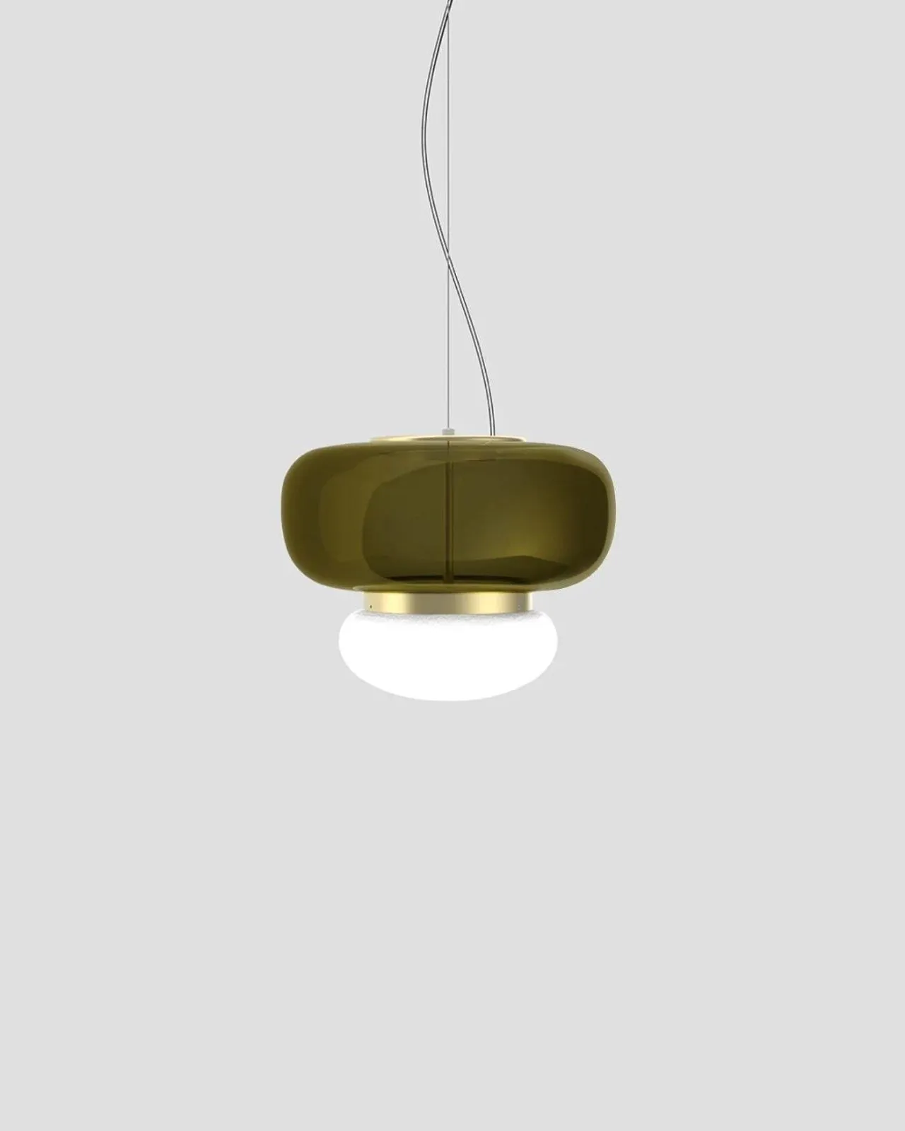 Italian Double Glass Shade Pendant