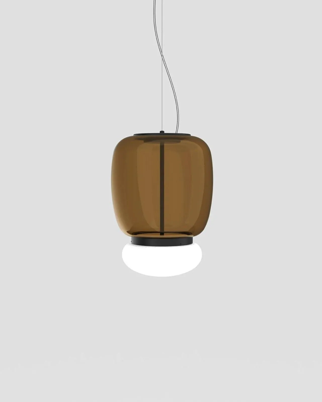 Italian Double Glass Shade Pendant