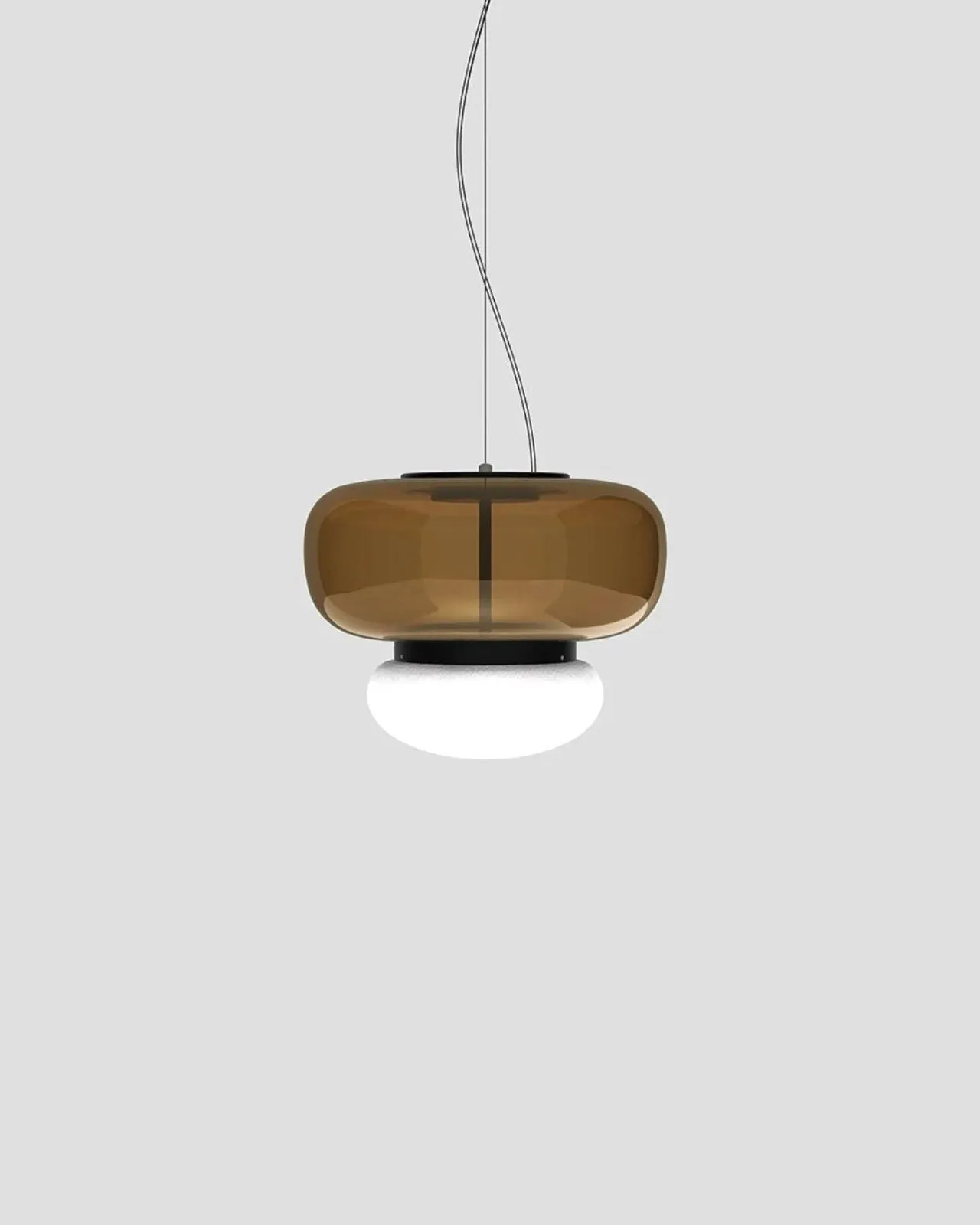 Italian Double Glass Shade Pendant