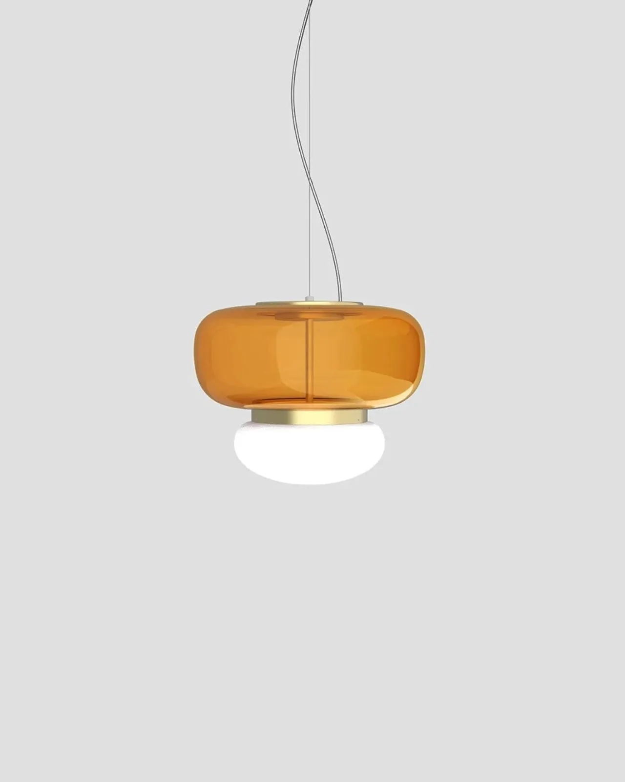Italian Double Glass Shade Pendant