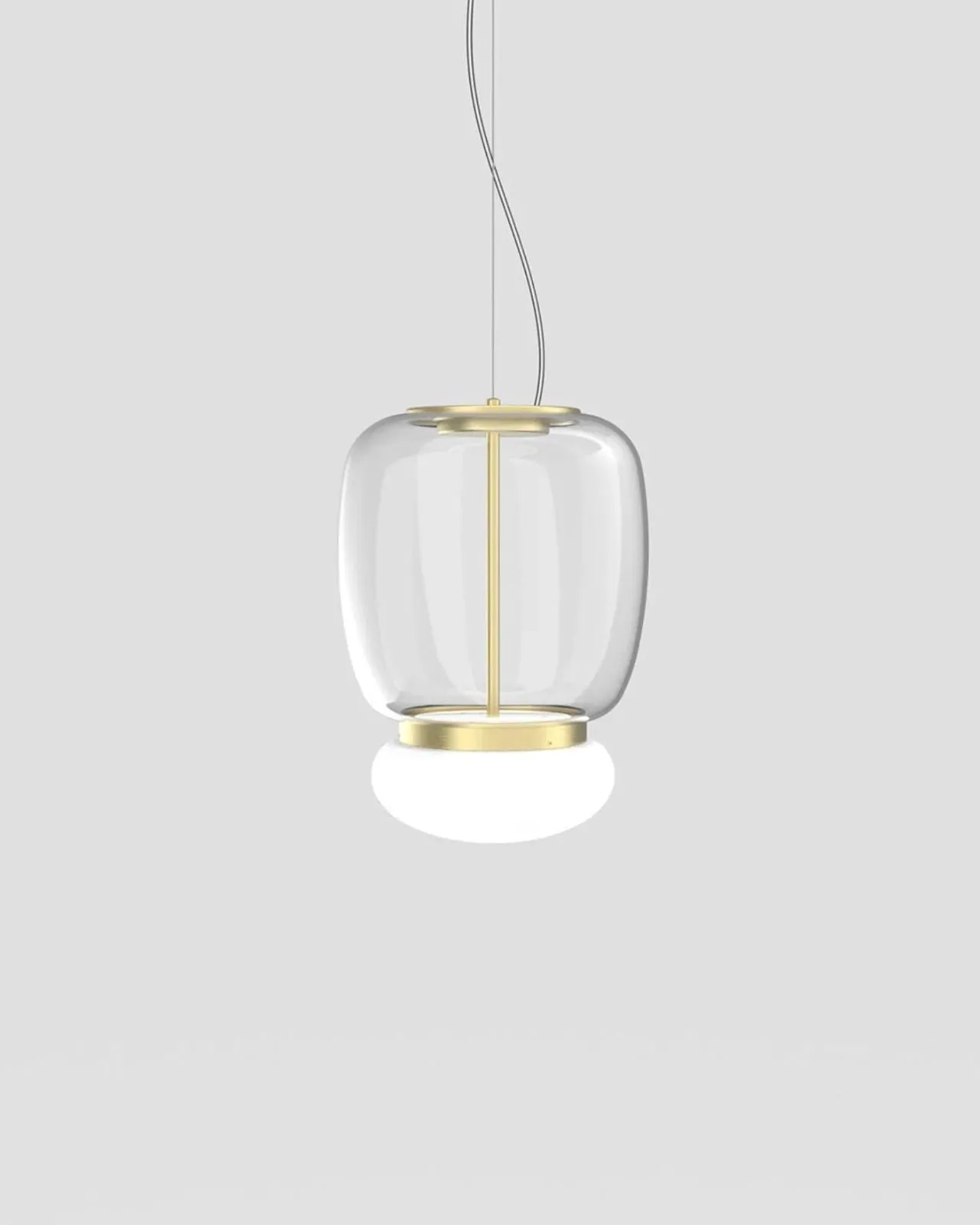 Italian Double Glass Shade Pendant