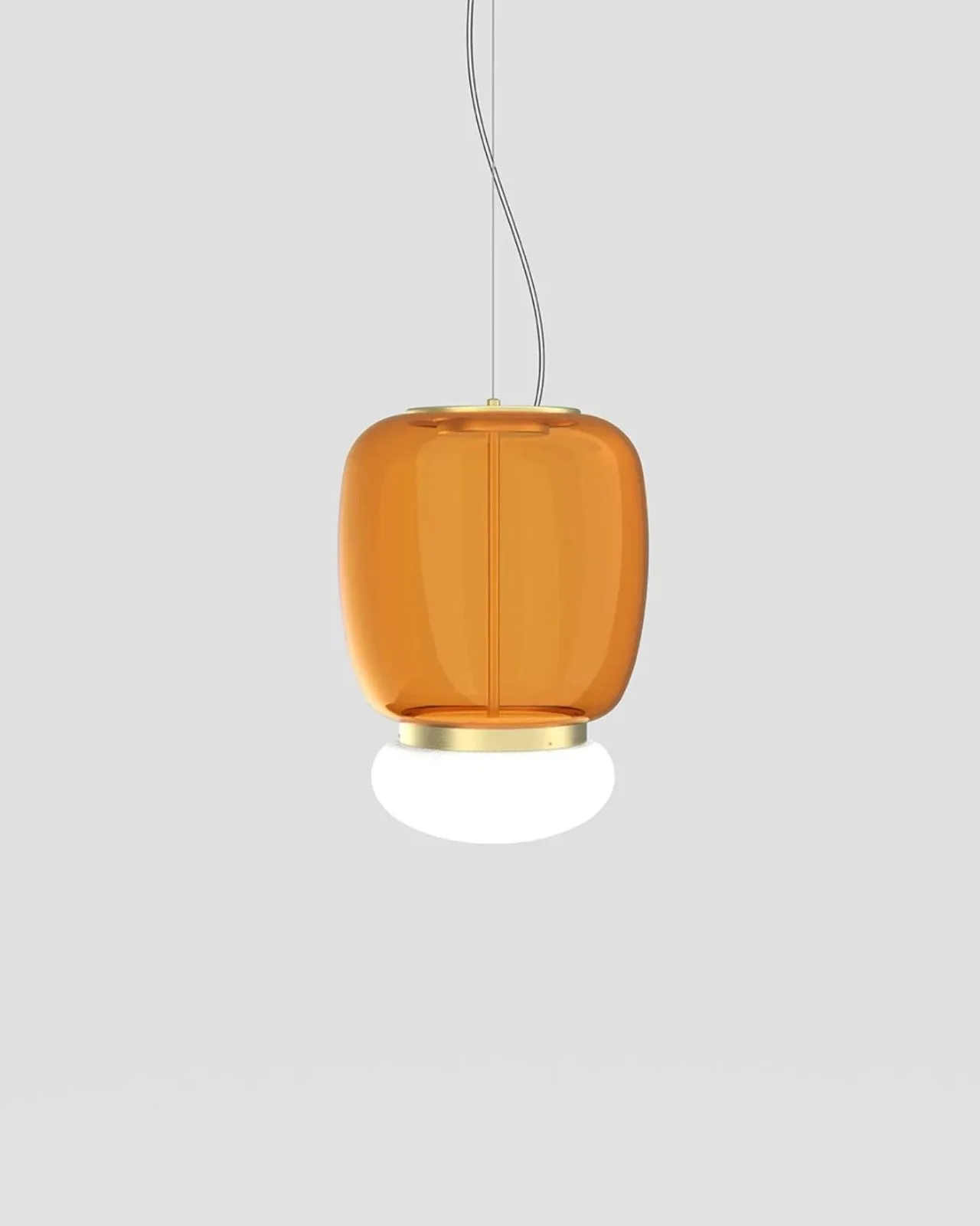 Italian Double Glass Shade Pendant