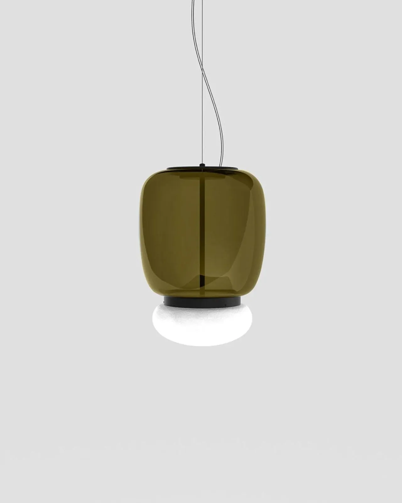 Italian Double Glass Shade Pendant