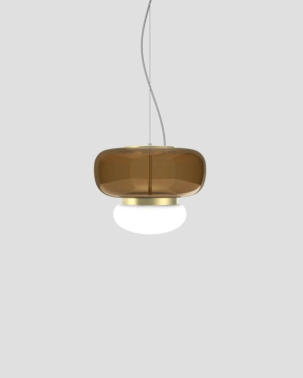 Italian Double Glass Shade Pendant