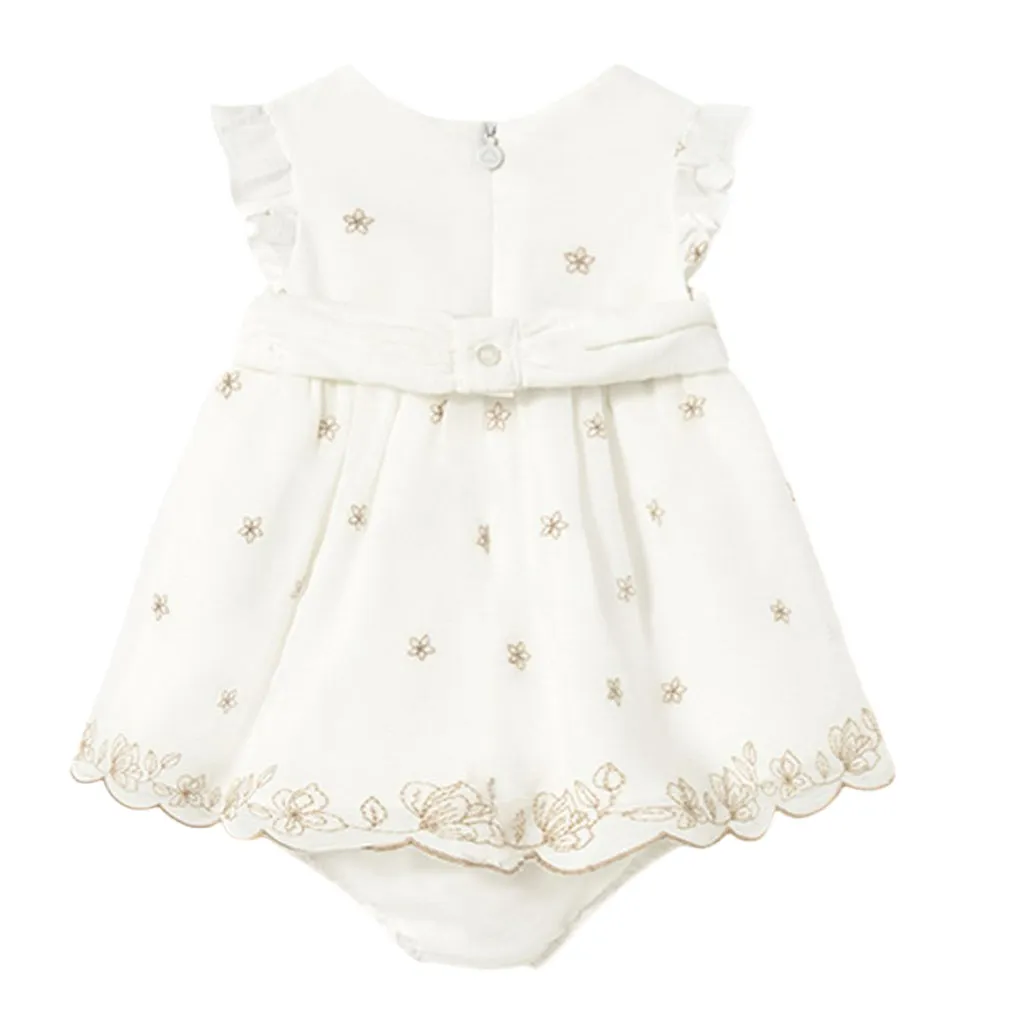 Ivory Cream Lime Chiffon Dress