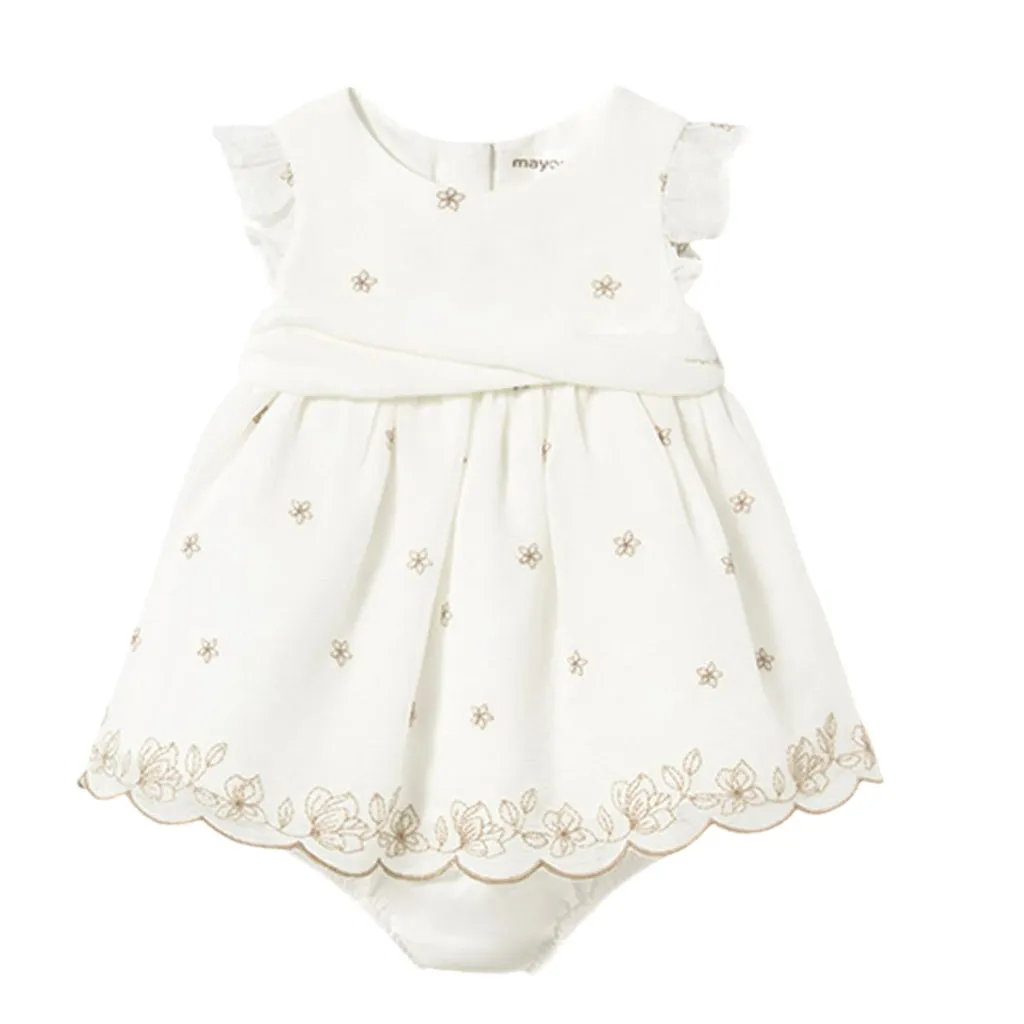 Ivory Cream Lime Chiffon Dress