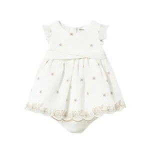 Ivory Cream Lime Chiffon Dress
