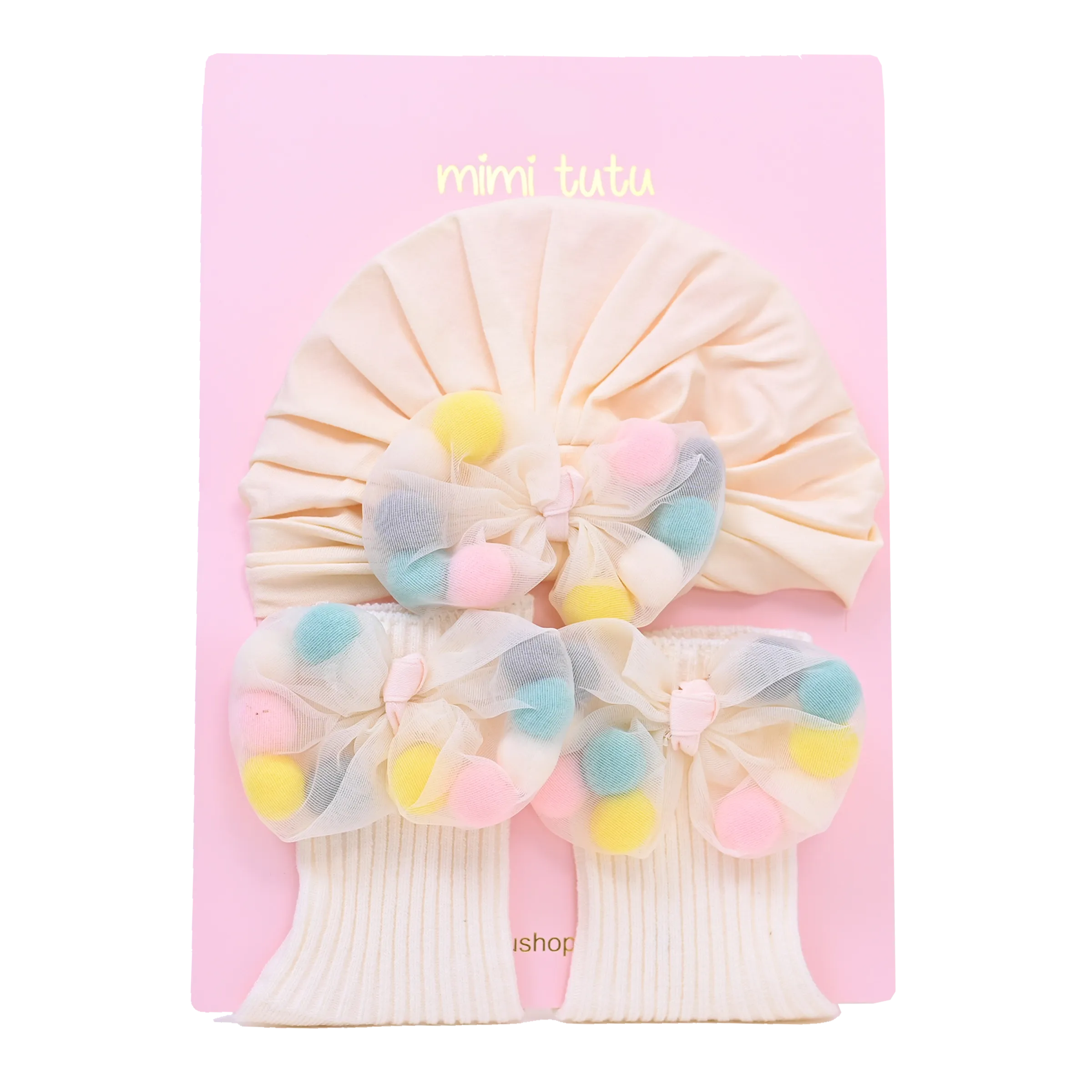 Ivory Multicolor Bow Gift Set