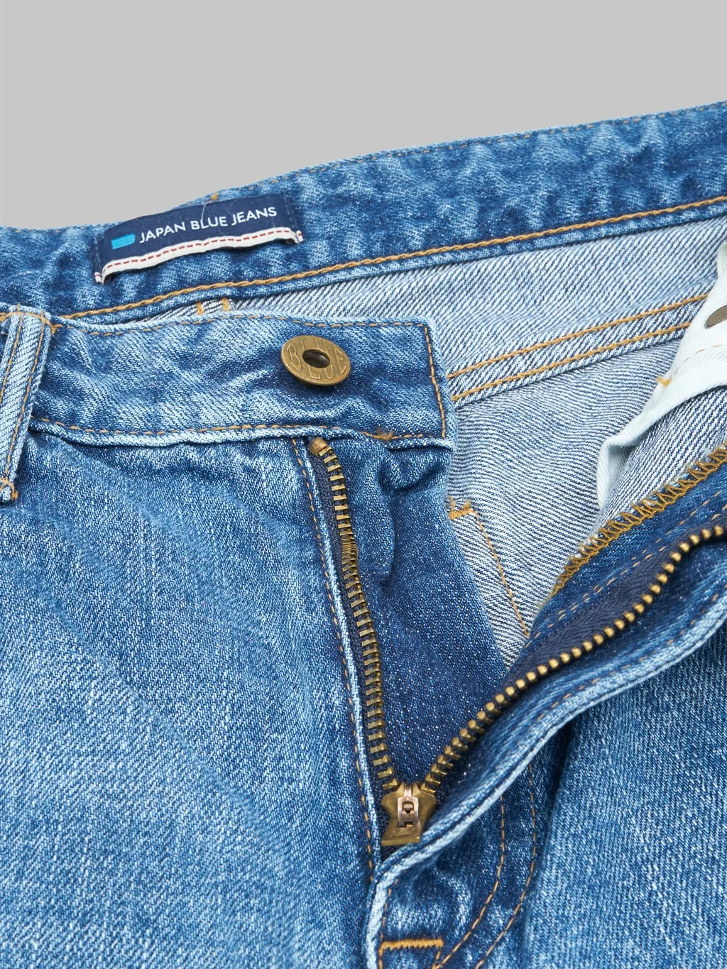 Japan Blue J304-LI 12.5oz Africa cotton Stonewashed Straight Jeans Light Indigo