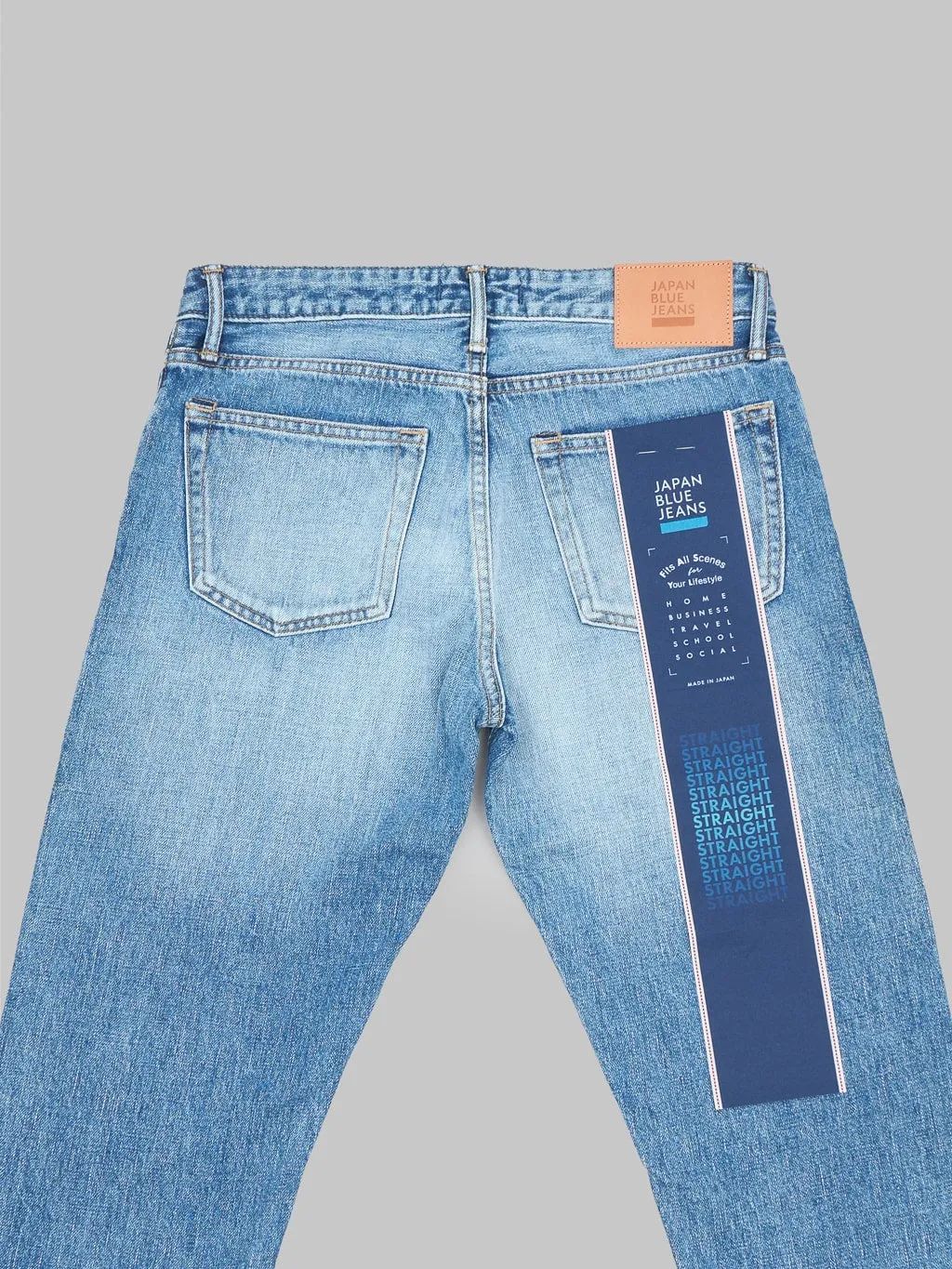 Japan Blue J304-LI 12.5oz Africa cotton Stonewashed Straight Jeans Light Indigo