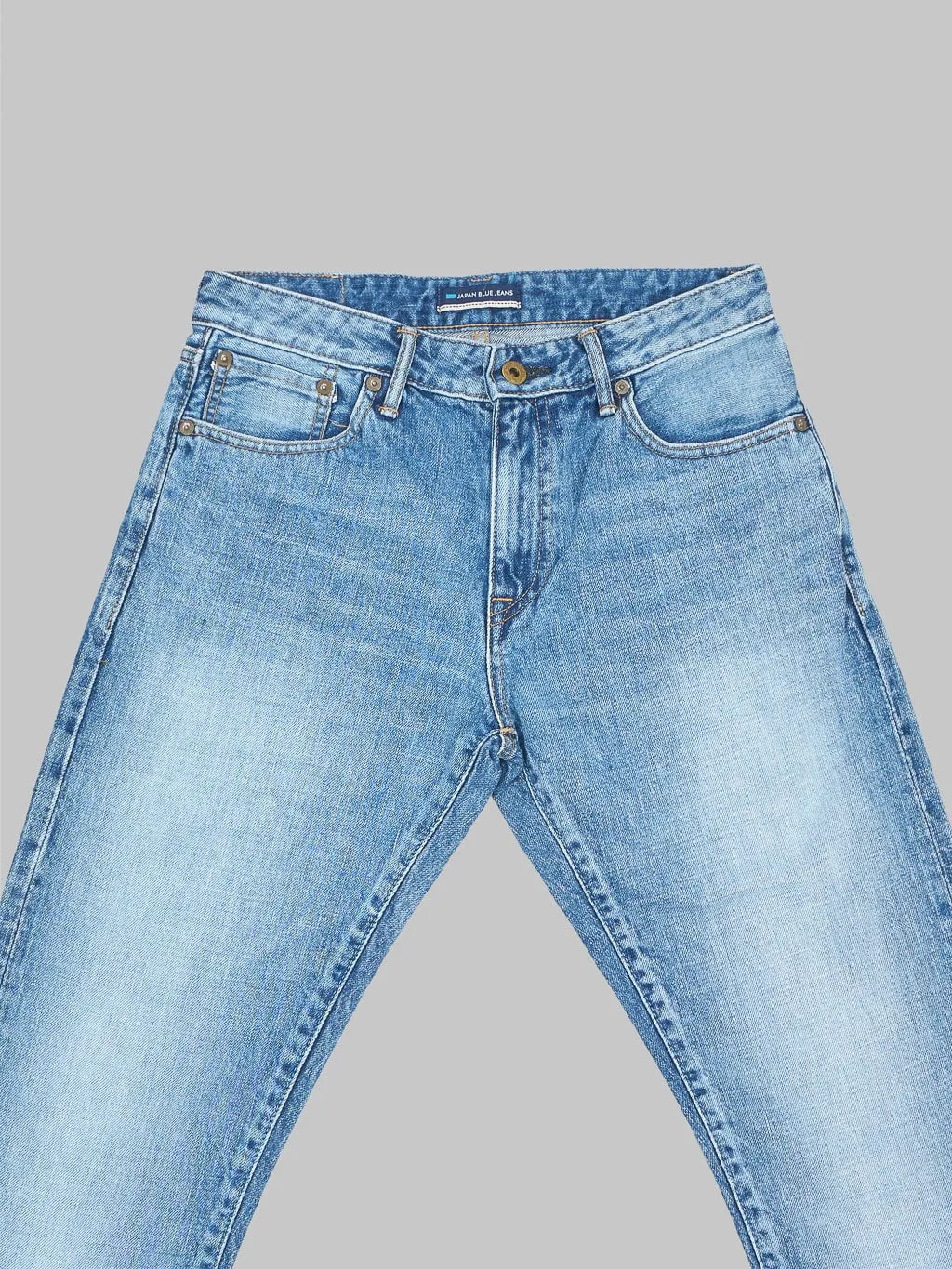 Japan Blue J304-LI 12.5oz Africa cotton Stonewashed Straight Jeans Light Indigo