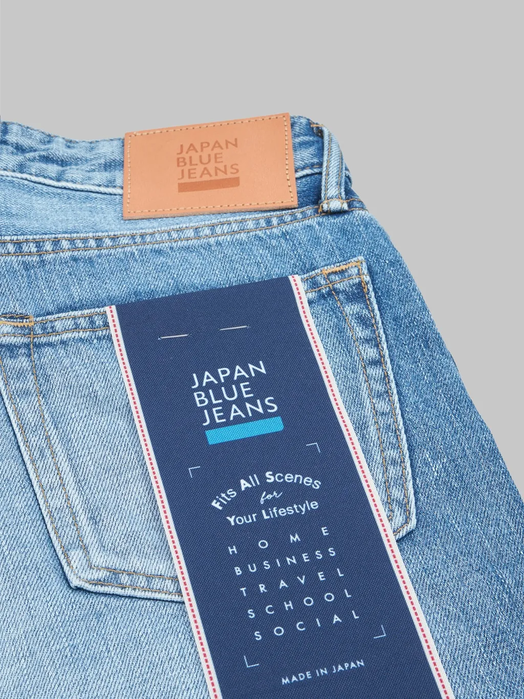 Japan Blue J304-LI 12.5oz Africa cotton Stonewashed Straight Jeans Light Indigo