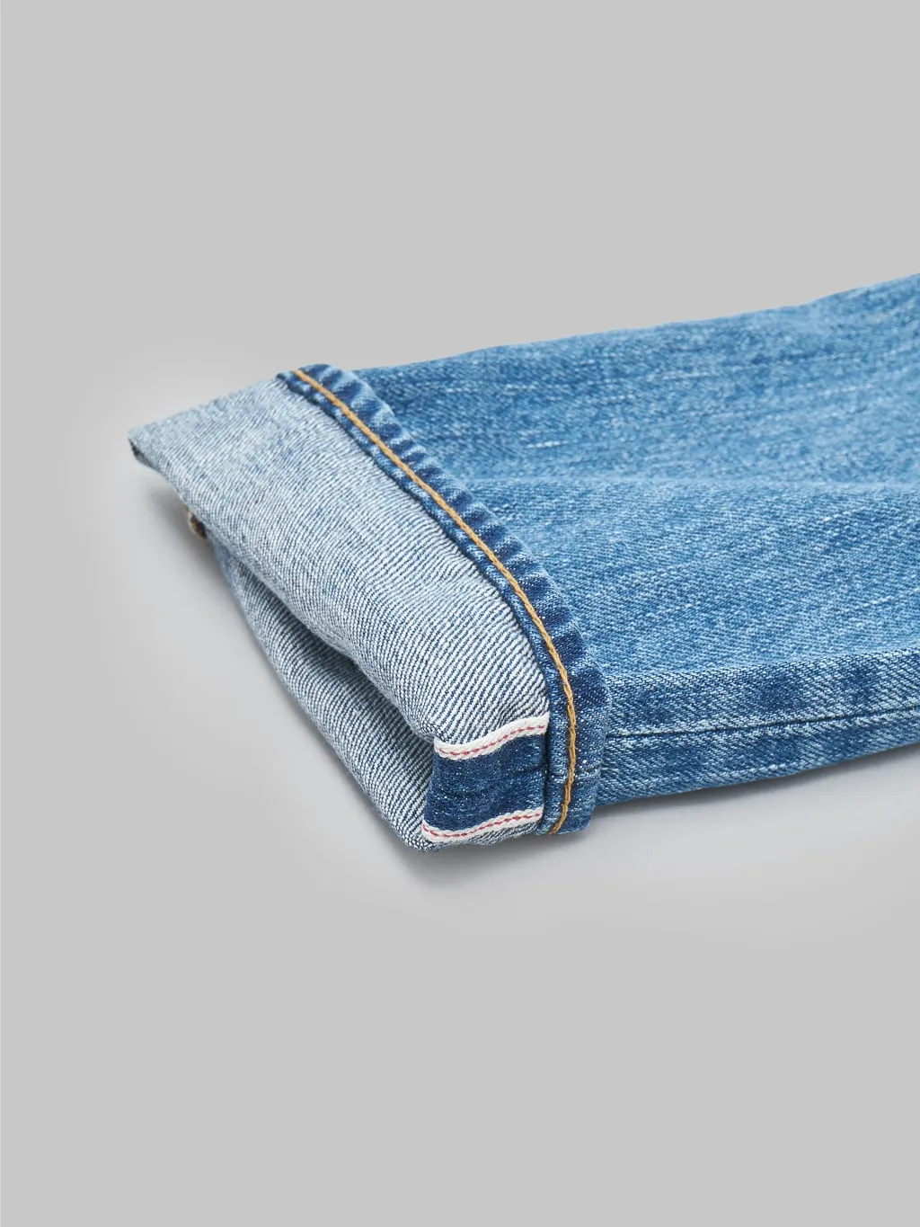 Japan Blue J304-LI 12.5oz Africa cotton Stonewashed Straight Jeans Light Indigo