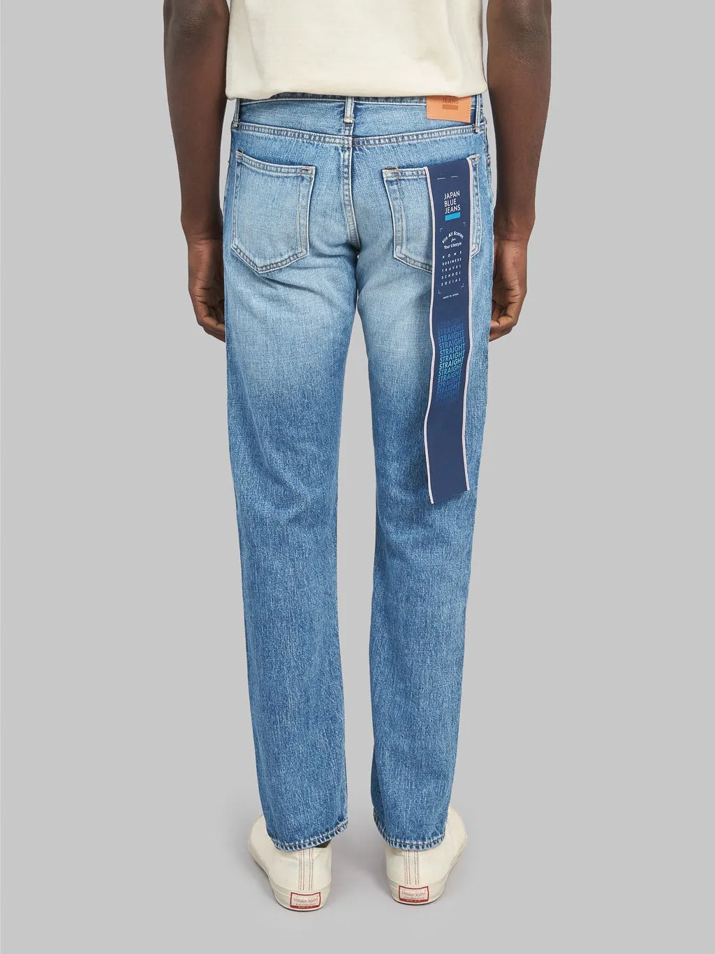 Japan Blue J304-LI 12.5oz Africa cotton Stonewashed Straight Jeans Light Indigo