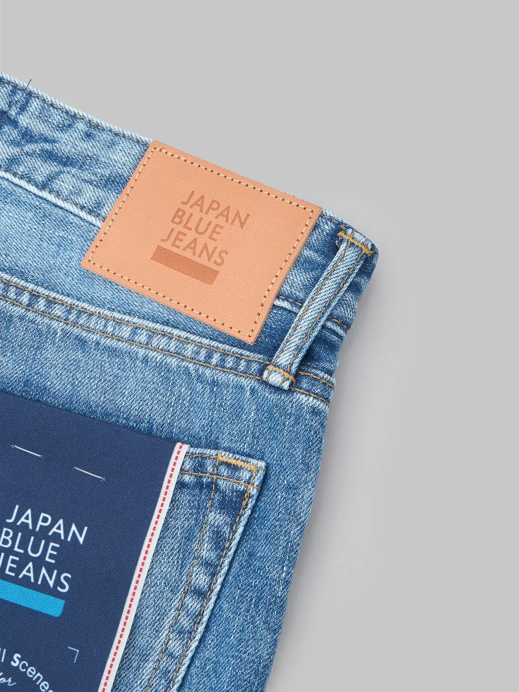 Japan Blue J304-LI 12.5oz Africa cotton Stonewashed Straight Jeans Light Indigo