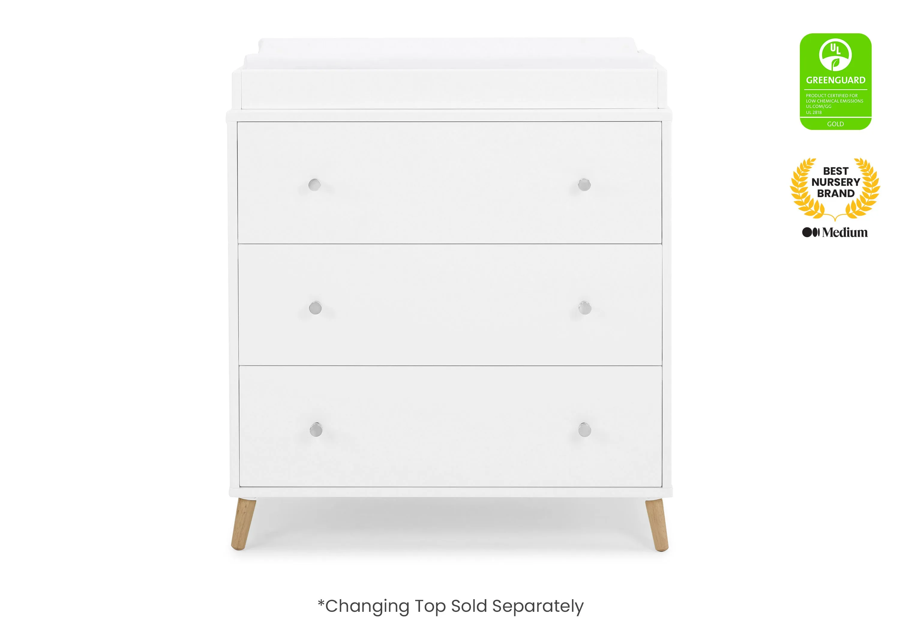 Jordan 3 Drawer Dresser with Interlocking Drawers