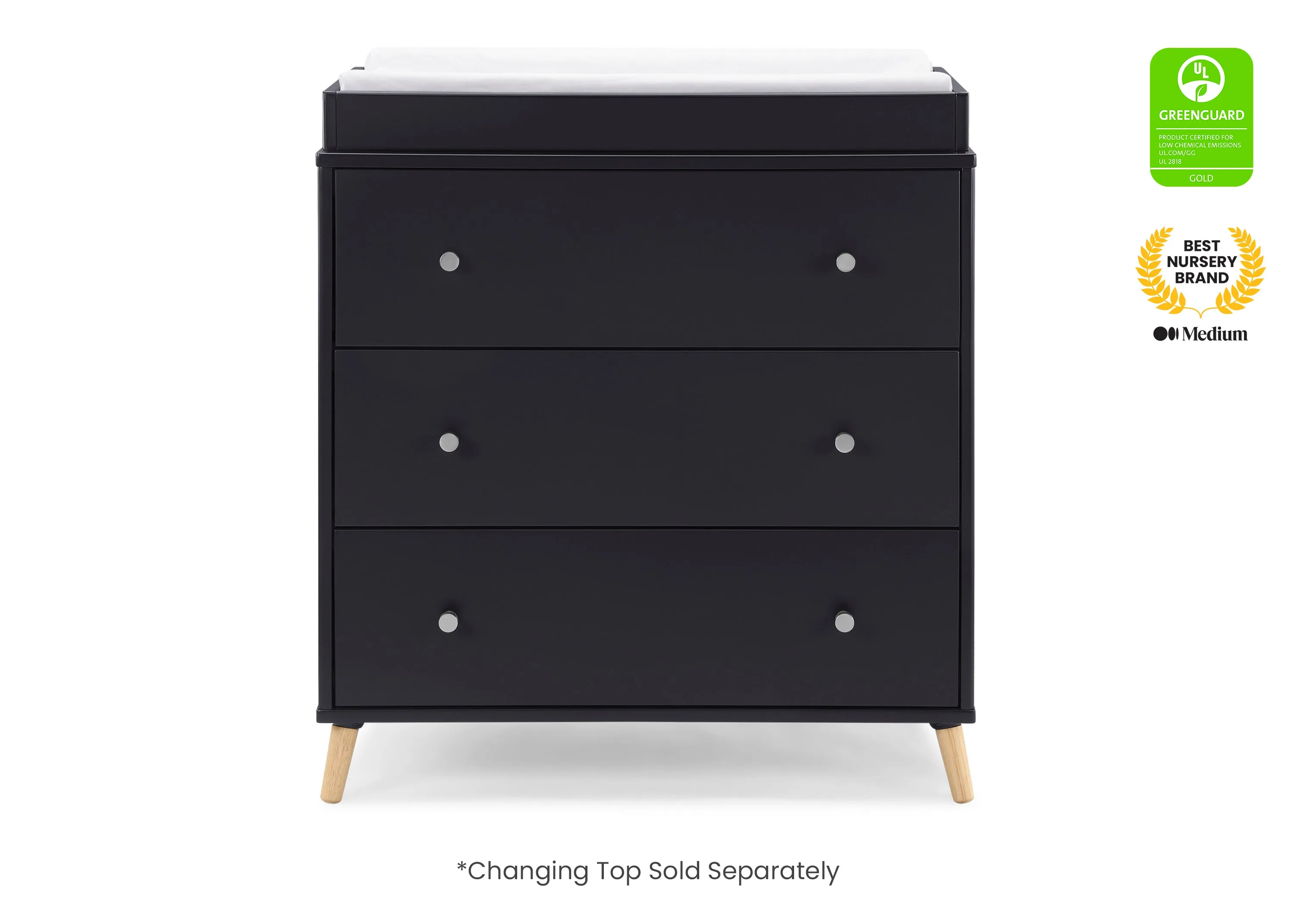 Jordan 3 Drawer Dresser with Interlocking Drawers