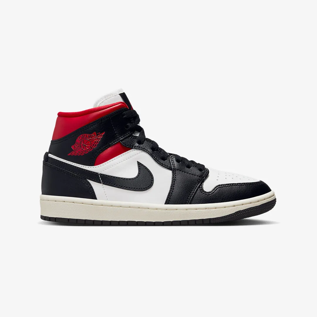 Jordan | AIR JORDAN 1 MID 'BLACK/GYM RED-SAIL'