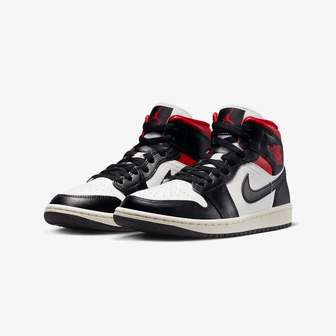 Jordan | AIR JORDAN 1 MID 'BLACK/GYM RED-SAIL'