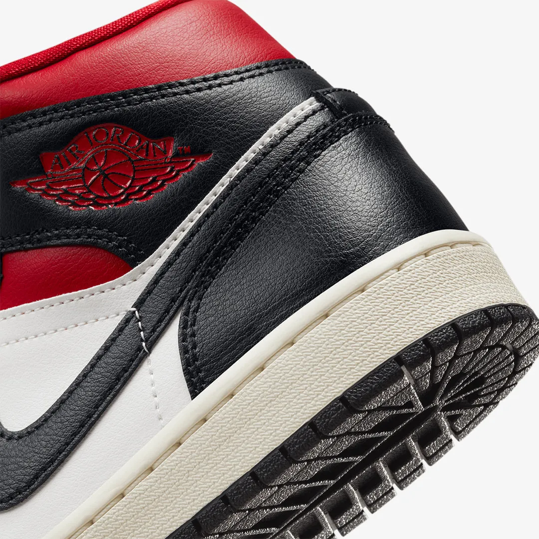 Jordan | AIR JORDAN 1 MID 'BLACK/GYM RED-SAIL'