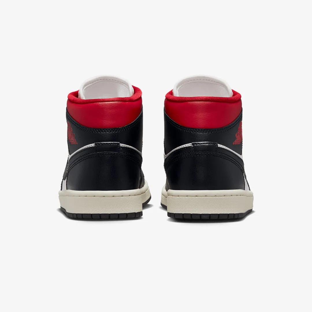 Jordan | AIR JORDAN 1 MID 'BLACK/GYM RED-SAIL'