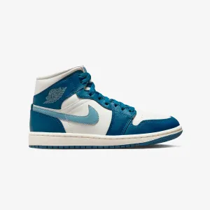Jordan | AIR JORDAN 1 MID  { SKY J FR BLUE/OZONE BLUE-SAIL