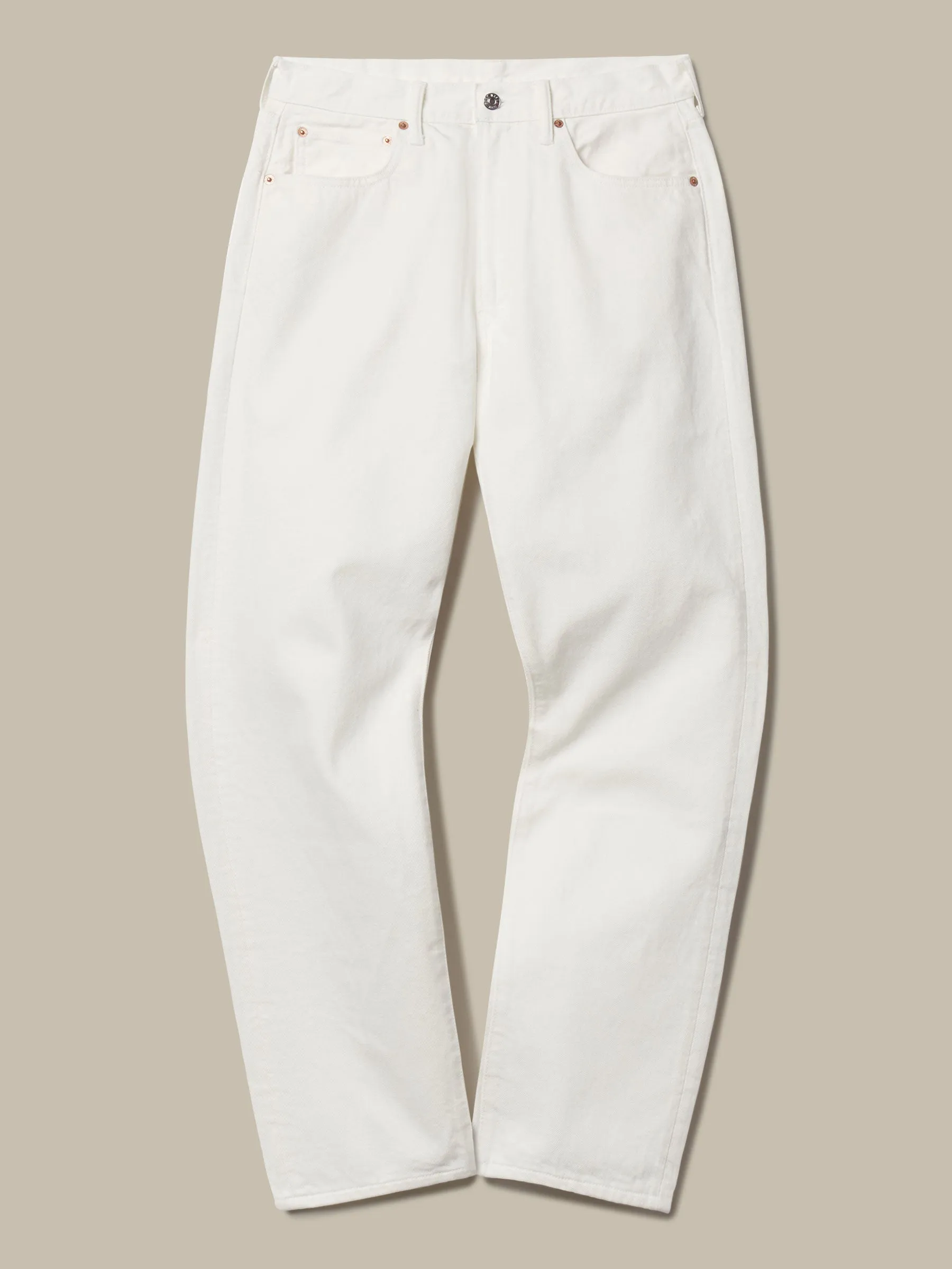 J.PRESS x BUCK MASON 5 POCKET JAPANESE DENIM JEANS - WHITE