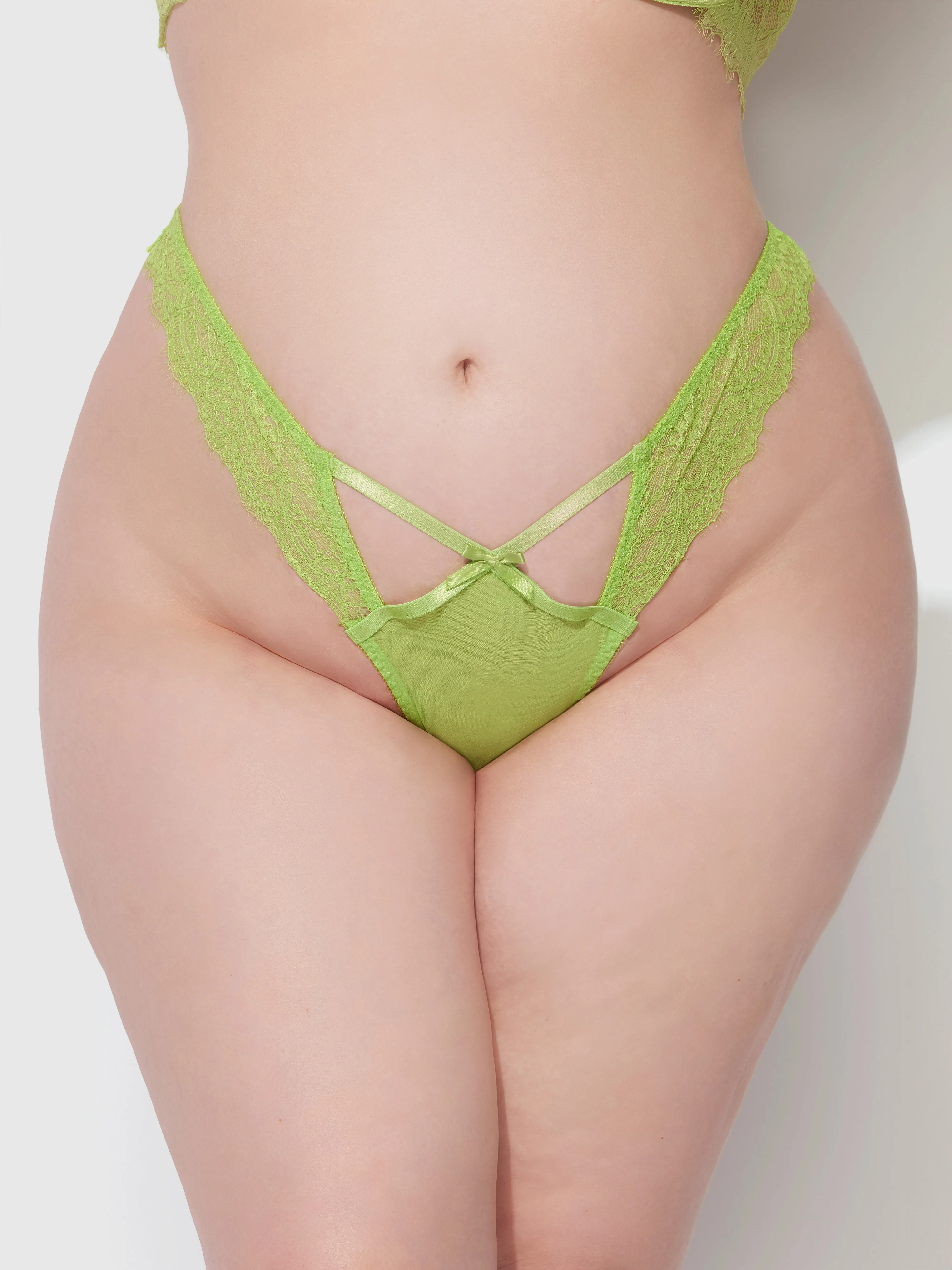 Kellie Lace And Mesh Window Tanga