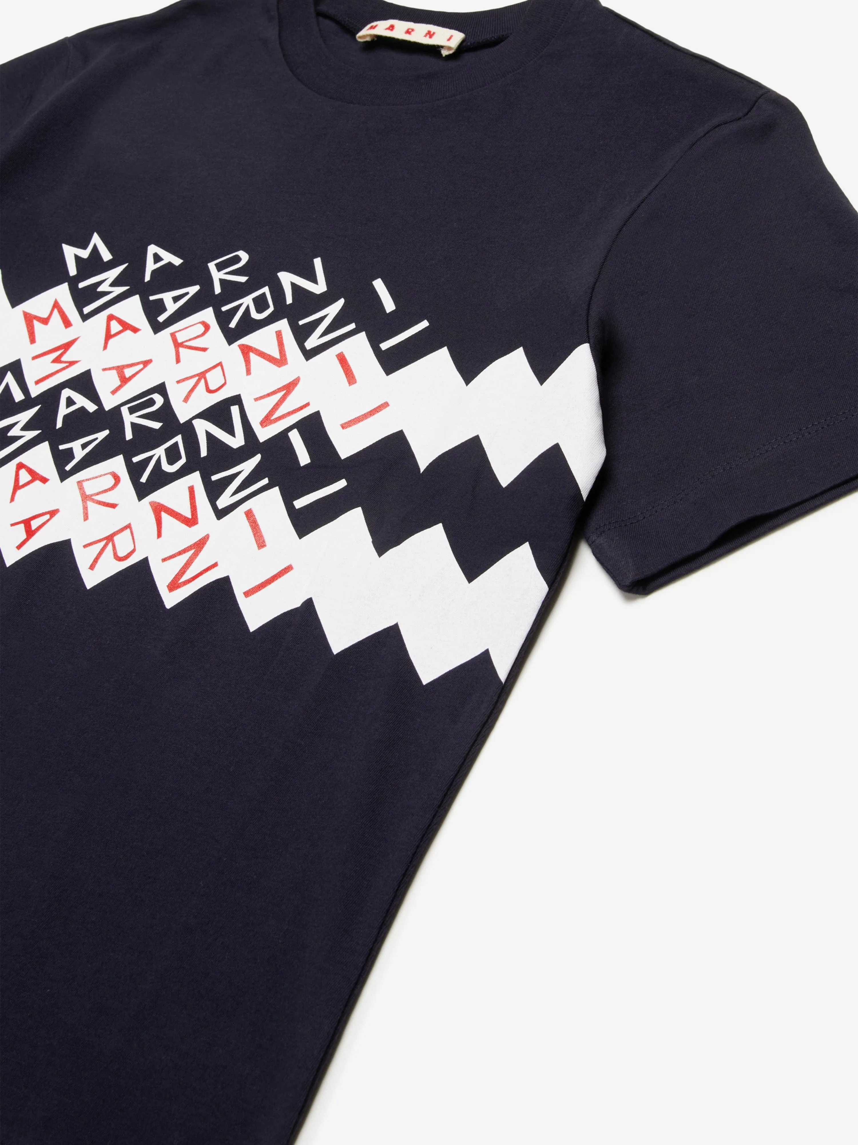 Kids Zigzag Logo T-Shirt in Navy