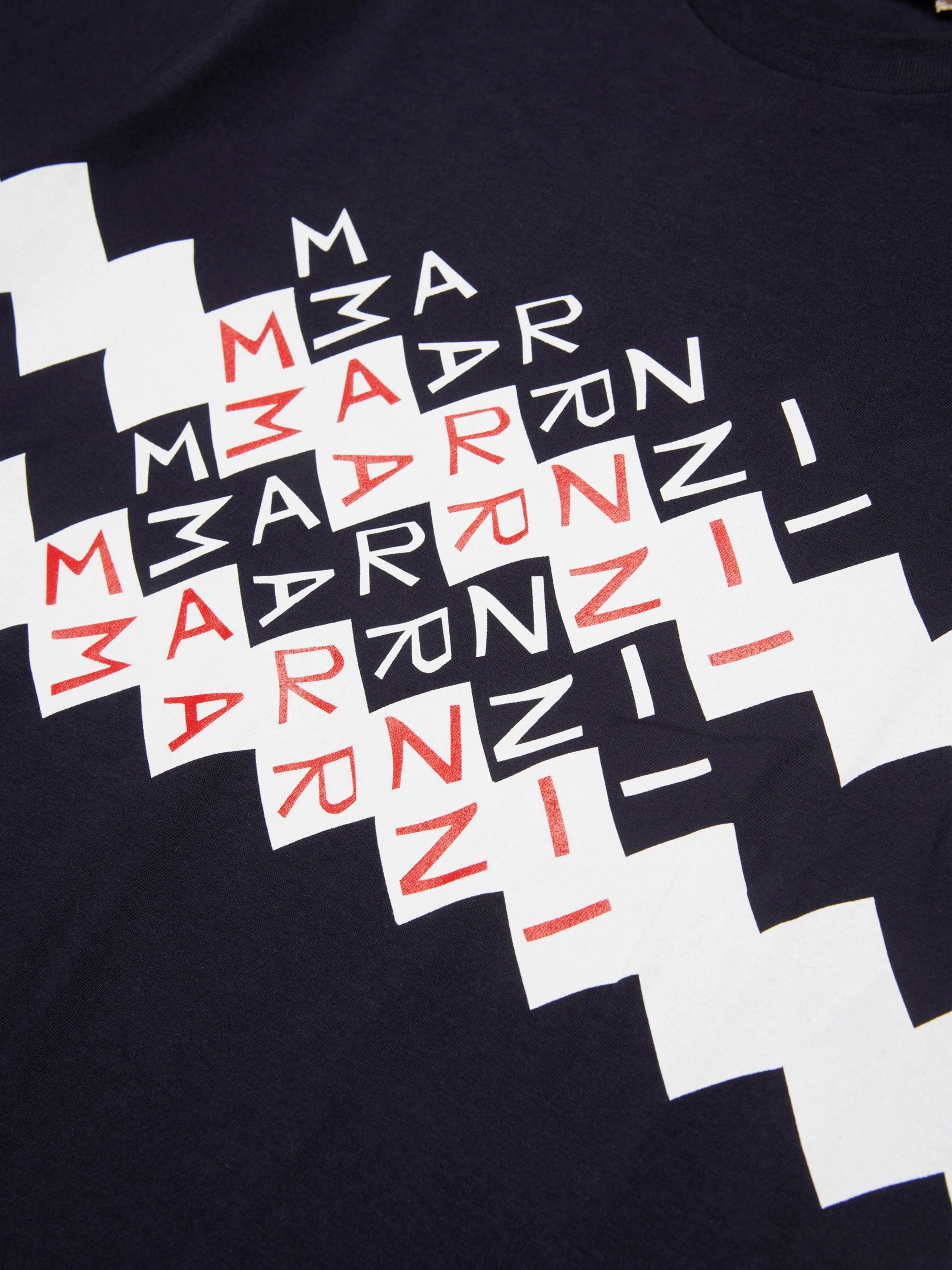 Kids Zigzag Logo T-Shirt in Navy