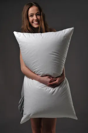 King Size Medium Pillow 90% White Polish Goose Down/10% Polish Goose Feather