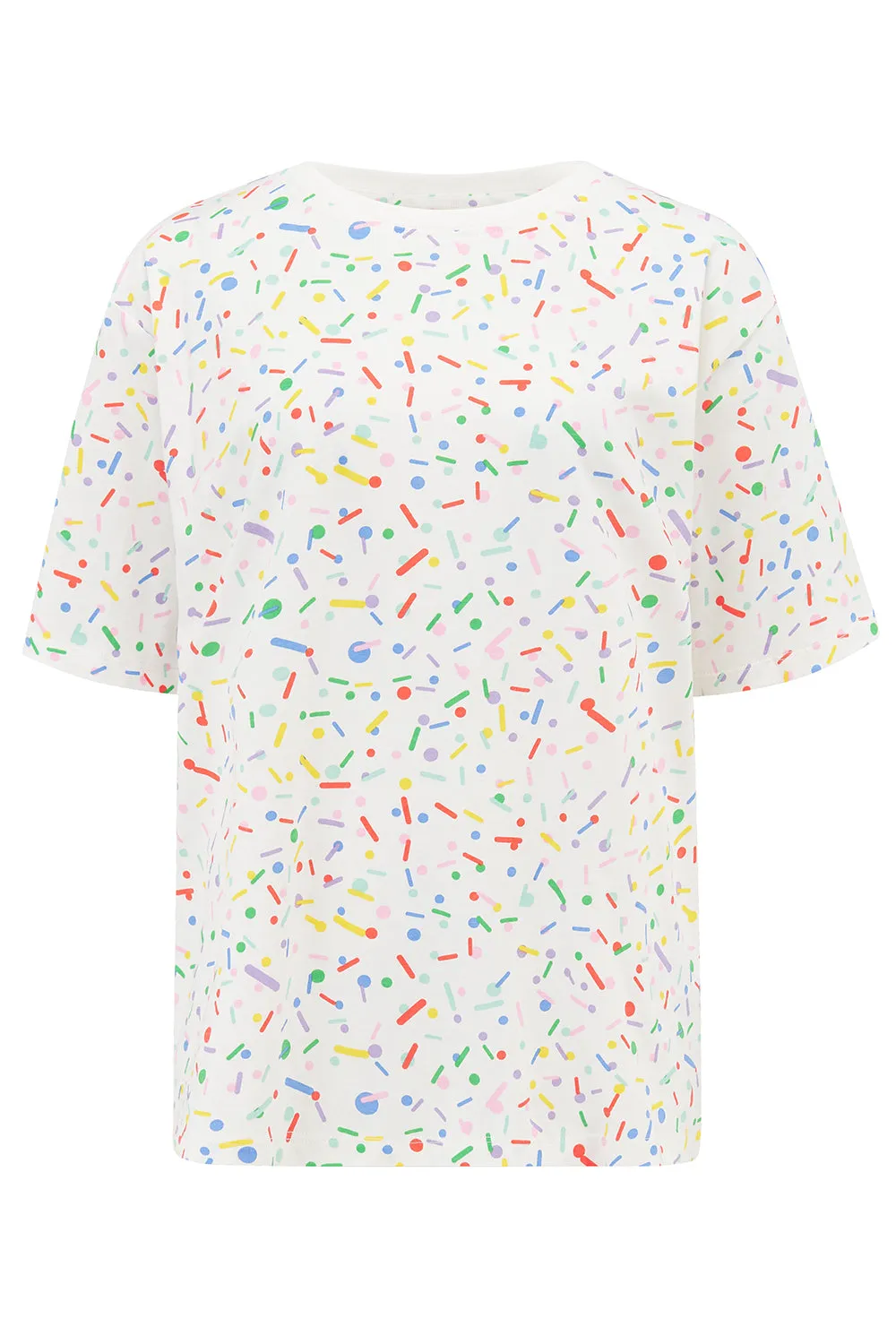 Kinsley Relaxed T-Shirt - Off-White. Cake Sprinkles