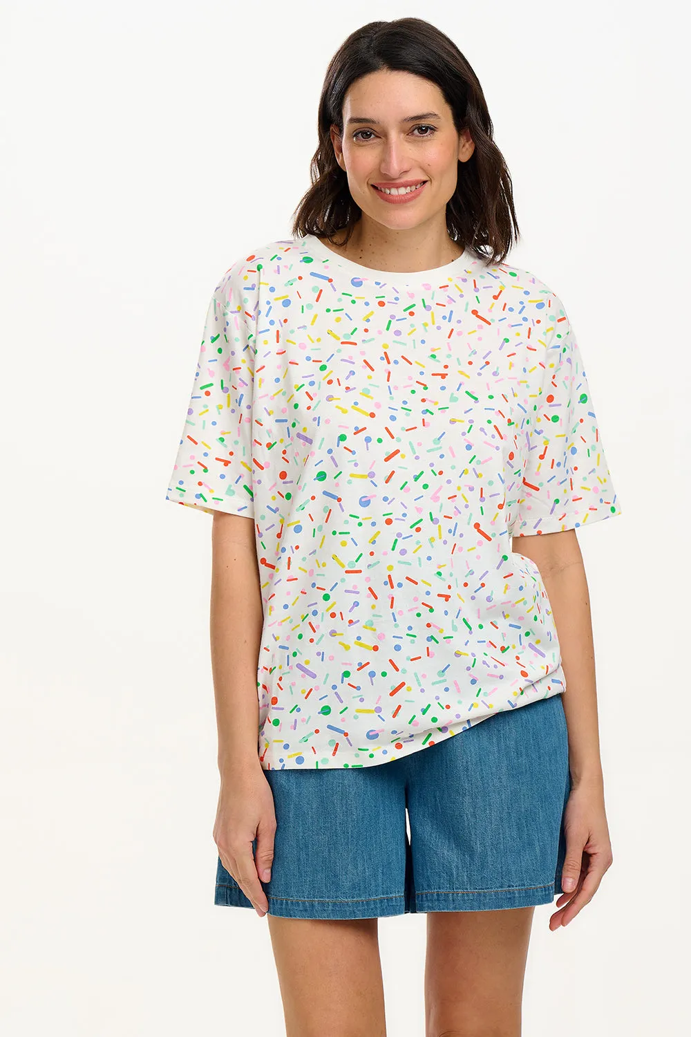 Kinsley Relaxed T-Shirt - Off-White. Cake Sprinkles