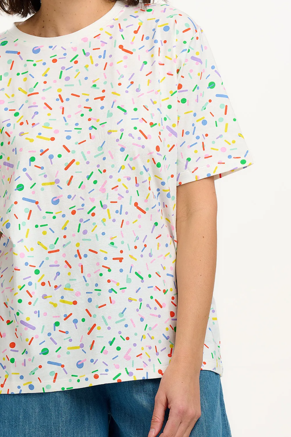 Kinsley Relaxed T-Shirt - Off-White. Cake Sprinkles