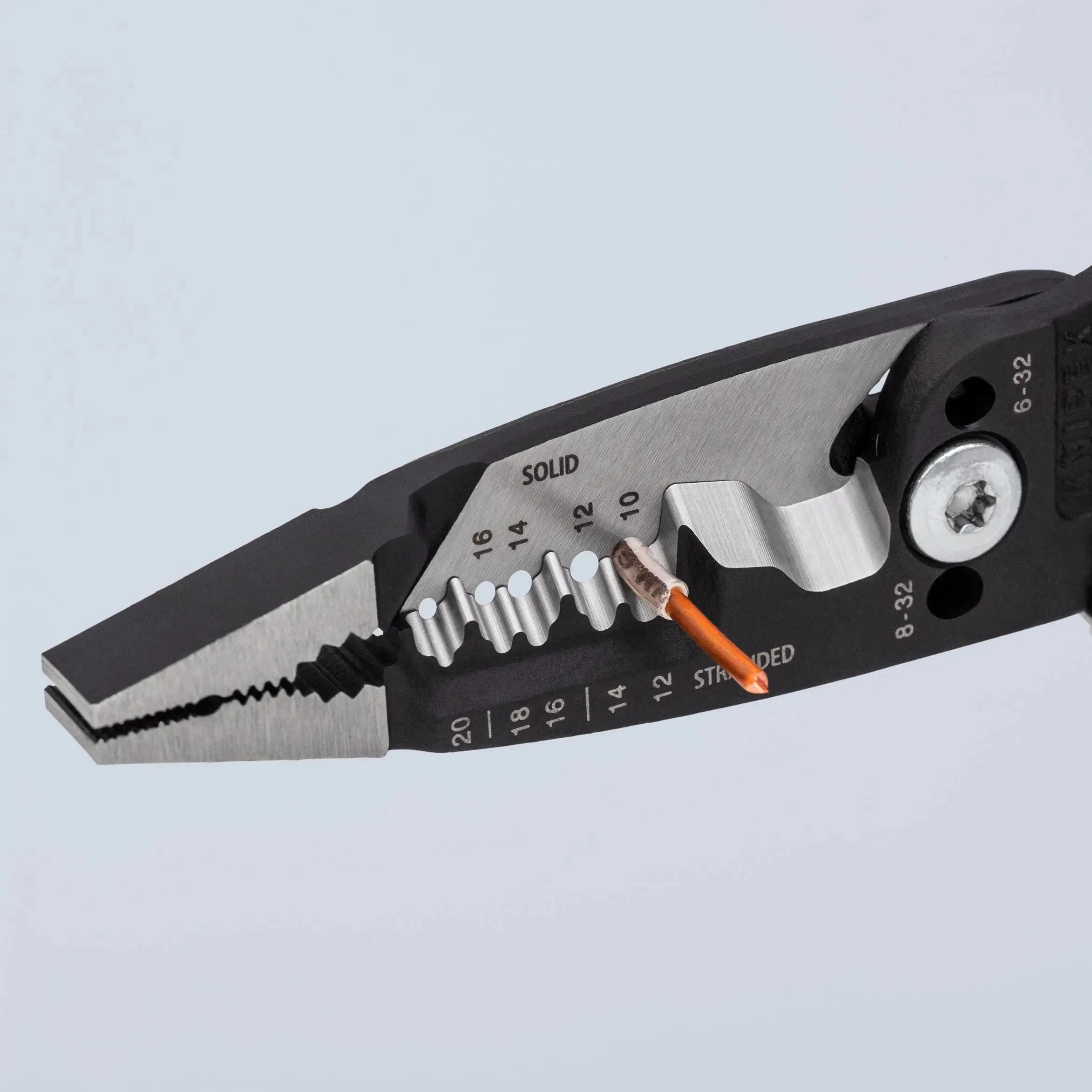 Knipex 13728SBA - 8" Forged Wire Stripper 20-10 AWG