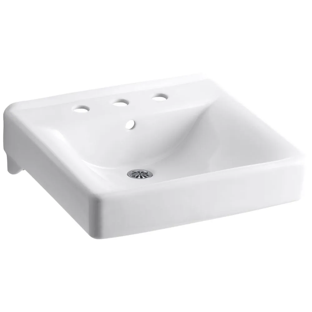 KOHLER K-2053-0 Soho Wall-Mount Bathroom Sink, White