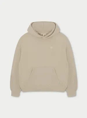 LAUNDERED CLASSICS SEAM DETAIL HOODIE - BEIGE