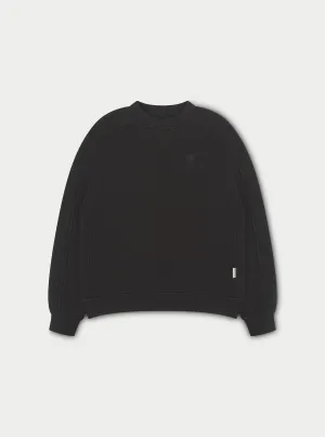 LAUNDERED CLASSICS SEAM DETAIL SWEATSHIRT - WASHED BLACK