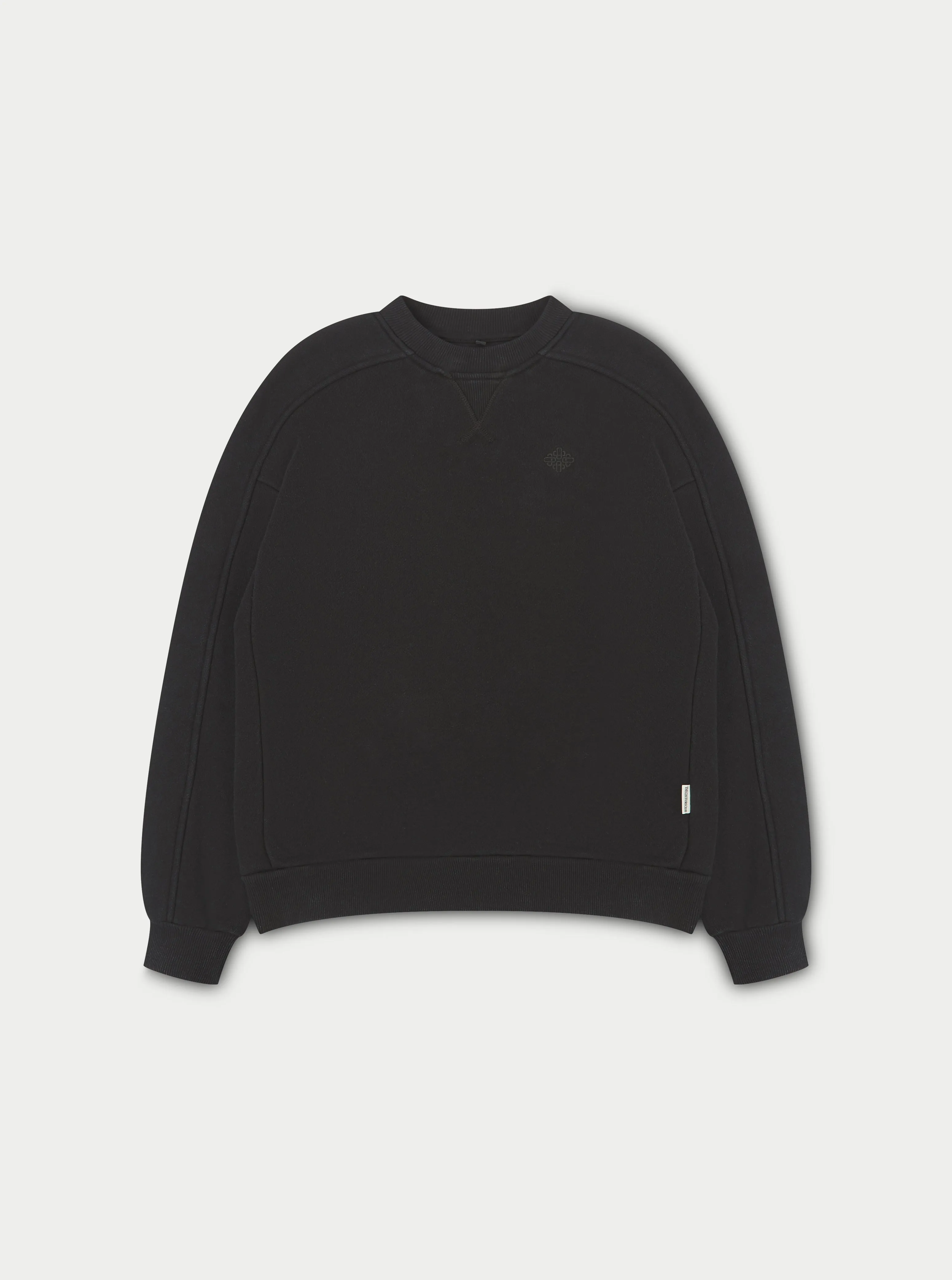 LAUNDERED CLASSICS SEAM DETAIL SWEATSHIRT - WASHED BLACK