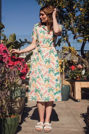 Lauretta Shirt Dress - Off-White/Multi. Summer Jungle
