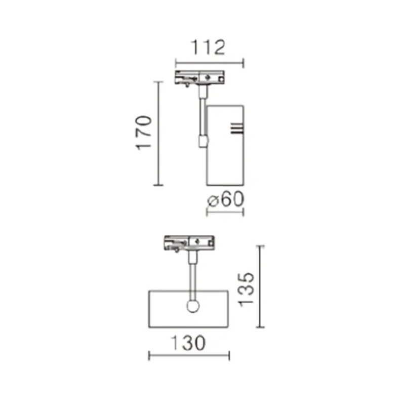 LED Minimal Profile Track Light | H-Component