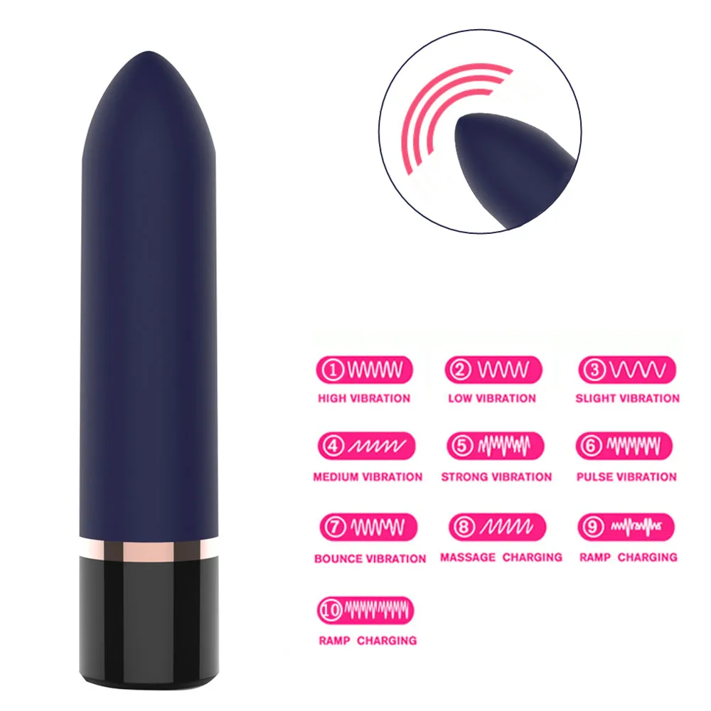Leto Echo Tapered 10-Mode Silicone Bullet Vibrator