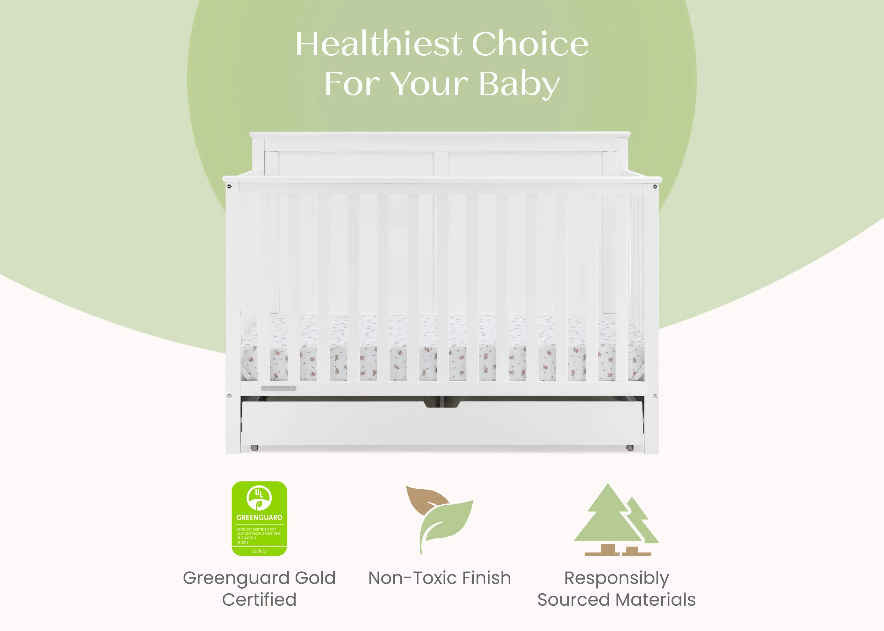 Logan 6-in-1 Convertible Crib with Underdrawer