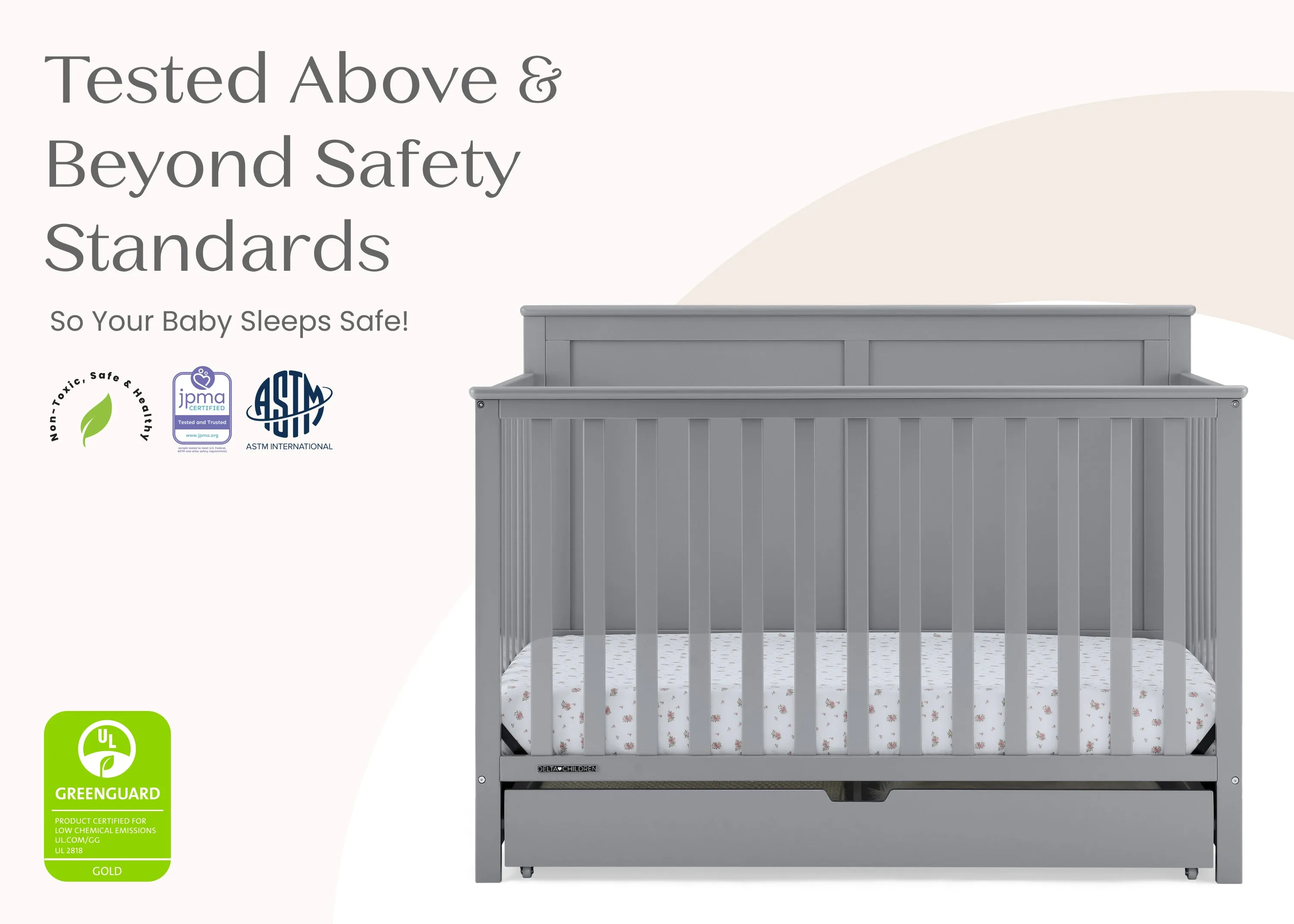 Logan 6-in-1 Convertible Crib with Underdrawer