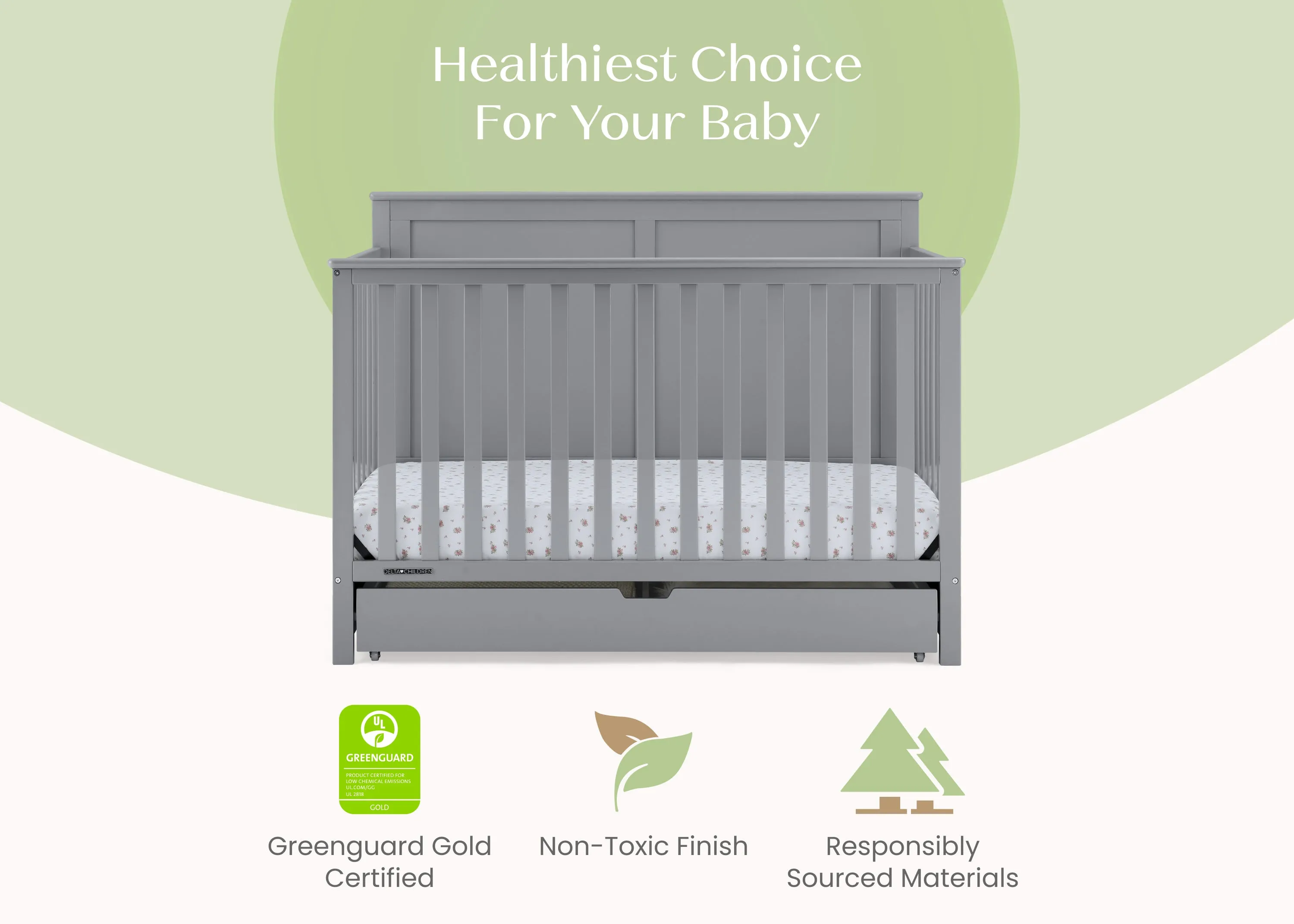 Logan 6-in-1 Convertible Crib with Underdrawer