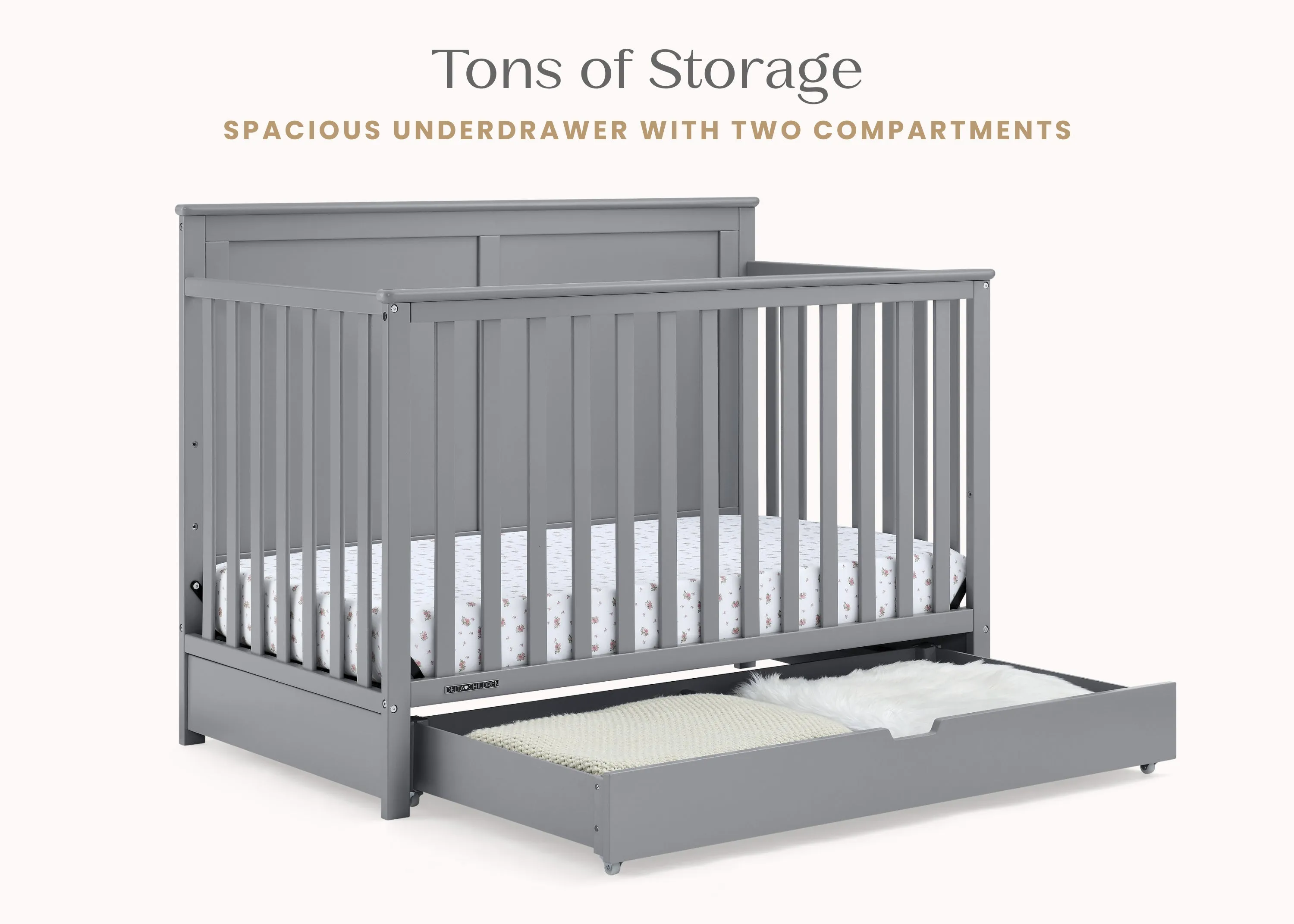 Logan 6-in-1 Convertible Crib with Underdrawer