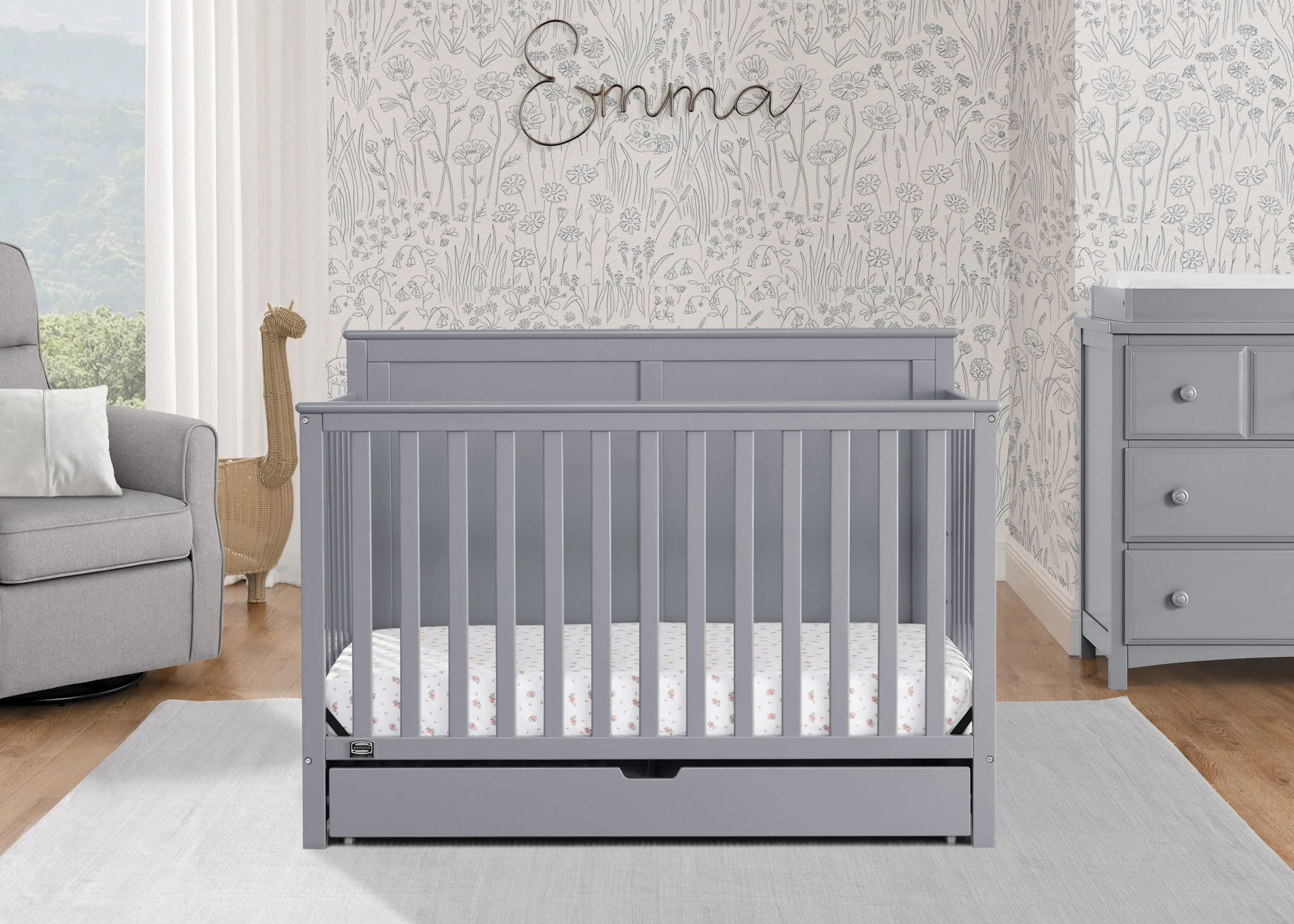 Logan 6-in-1 Convertible Crib with Underdrawer