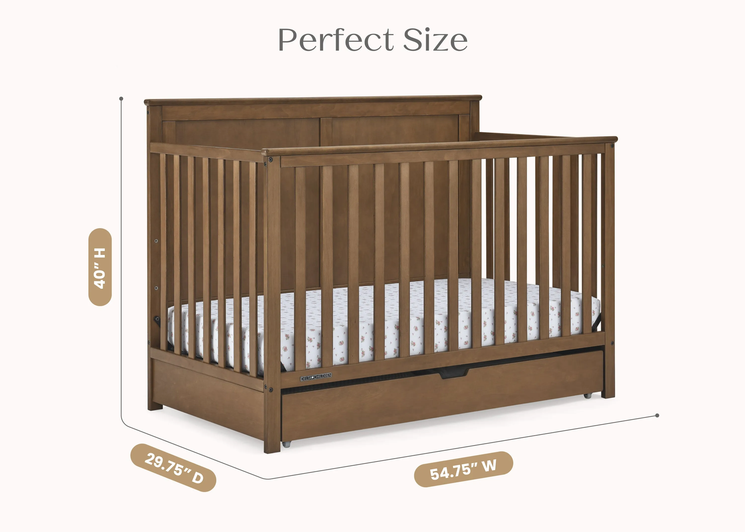 Logan 6-in-1 Convertible Crib with Underdrawer
