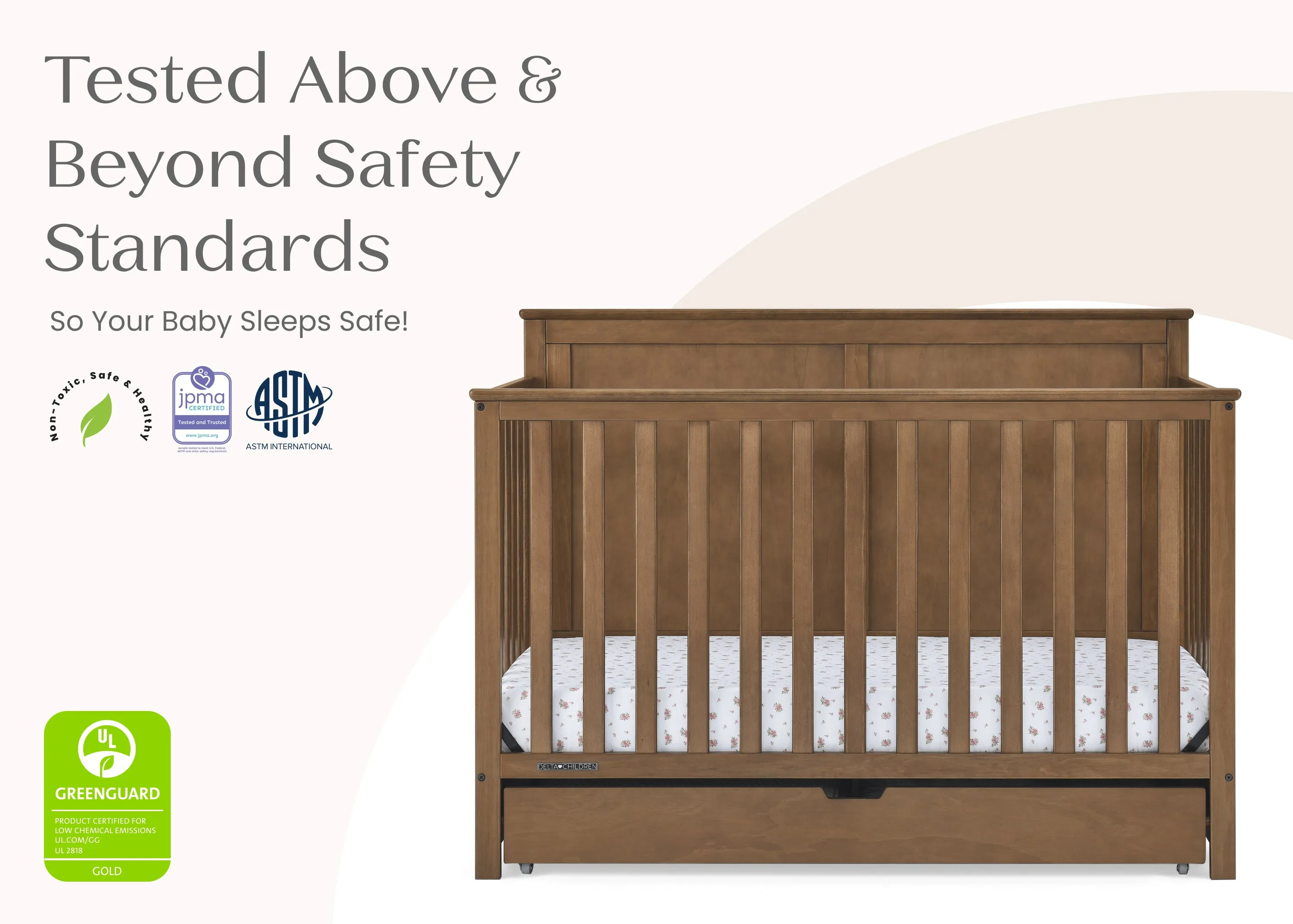 Logan 6-in-1 Convertible Crib with Underdrawer