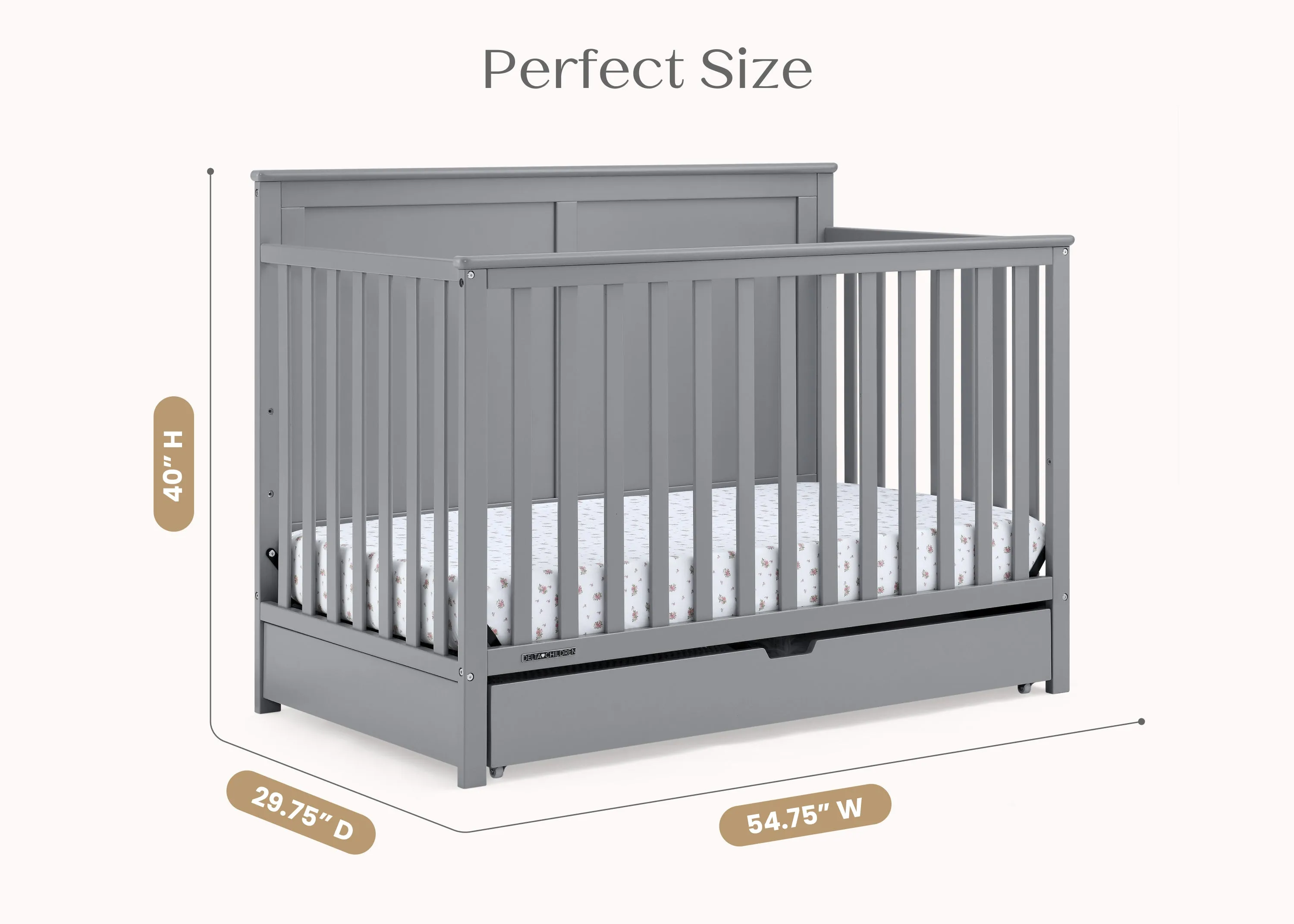 Logan 6-in-1 Convertible Crib with Underdrawer
